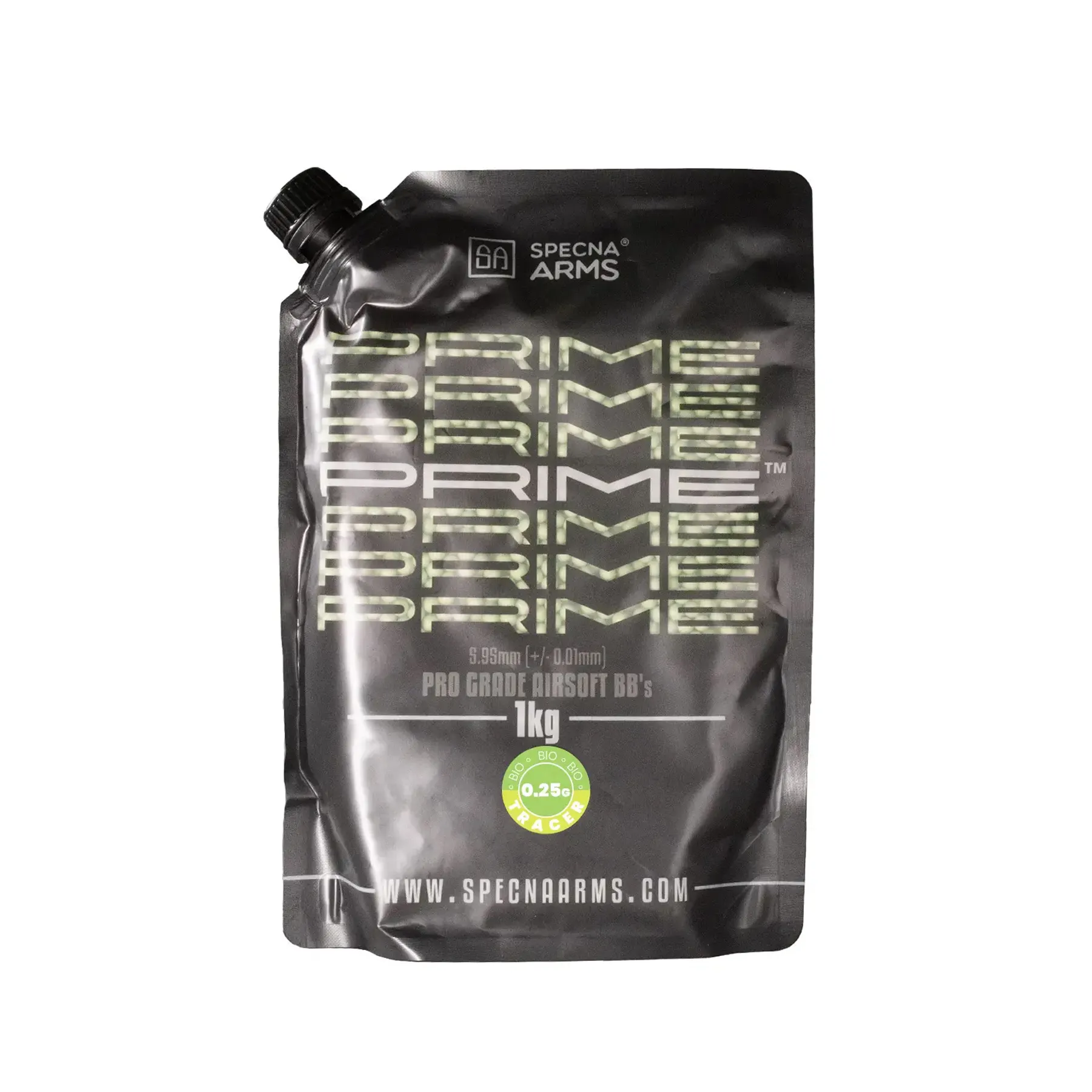 Specna Arms Prime 0.25g Bio Tracer BBs, 1kg Beutel