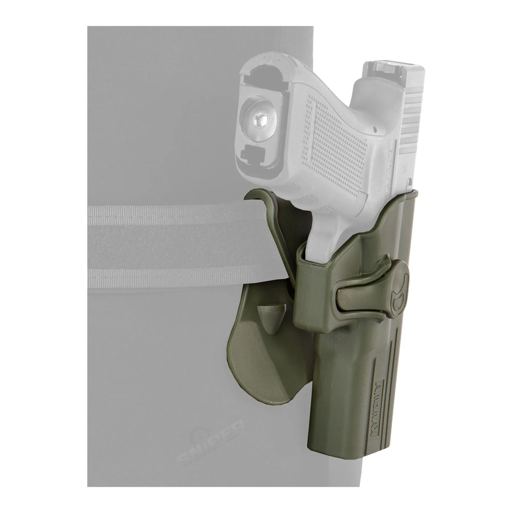 Formholster für Glock17, rechts, OD