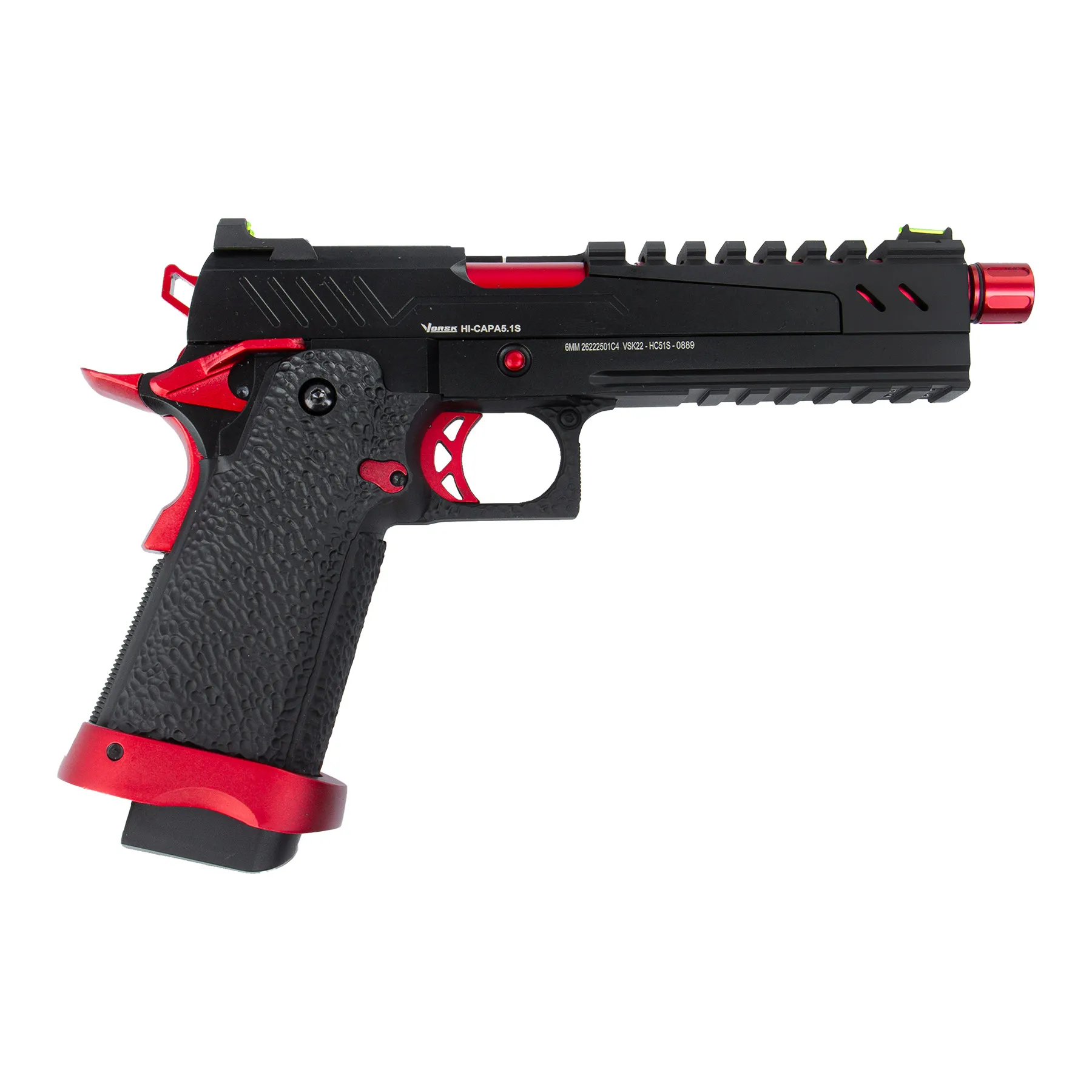 Vorsk Hi-Capa 5.1 Split Slide, Red/Black, GBB
