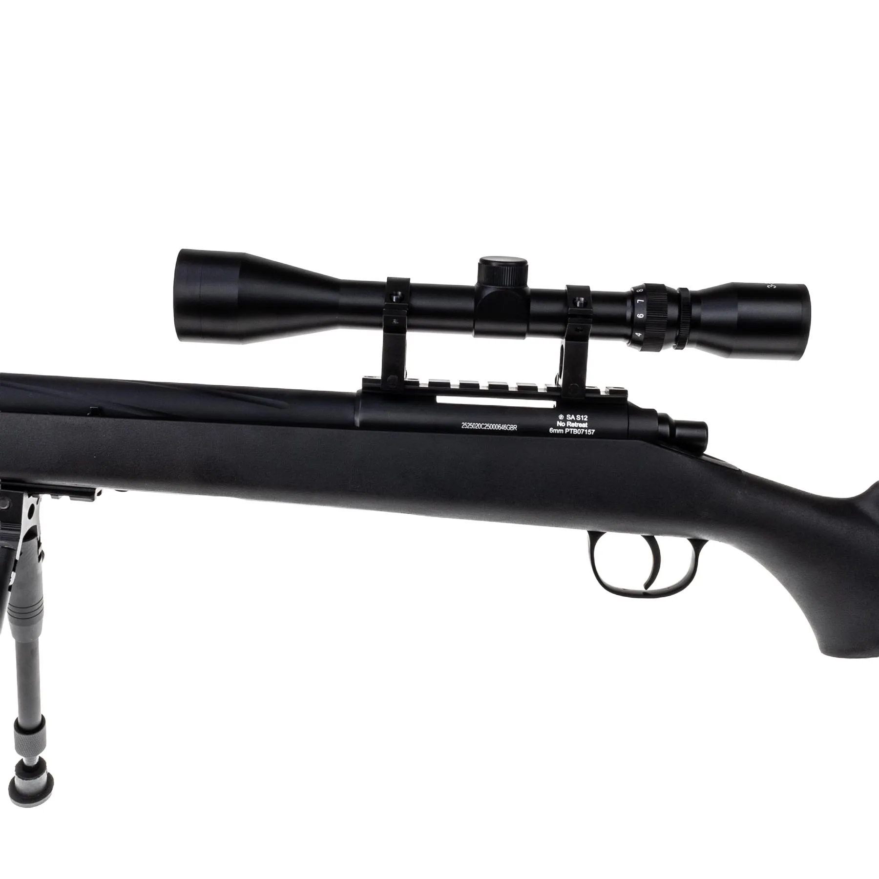 WELL MB03 VSR10 Scharfschützengewehr w/ Scope & Bipod, Black