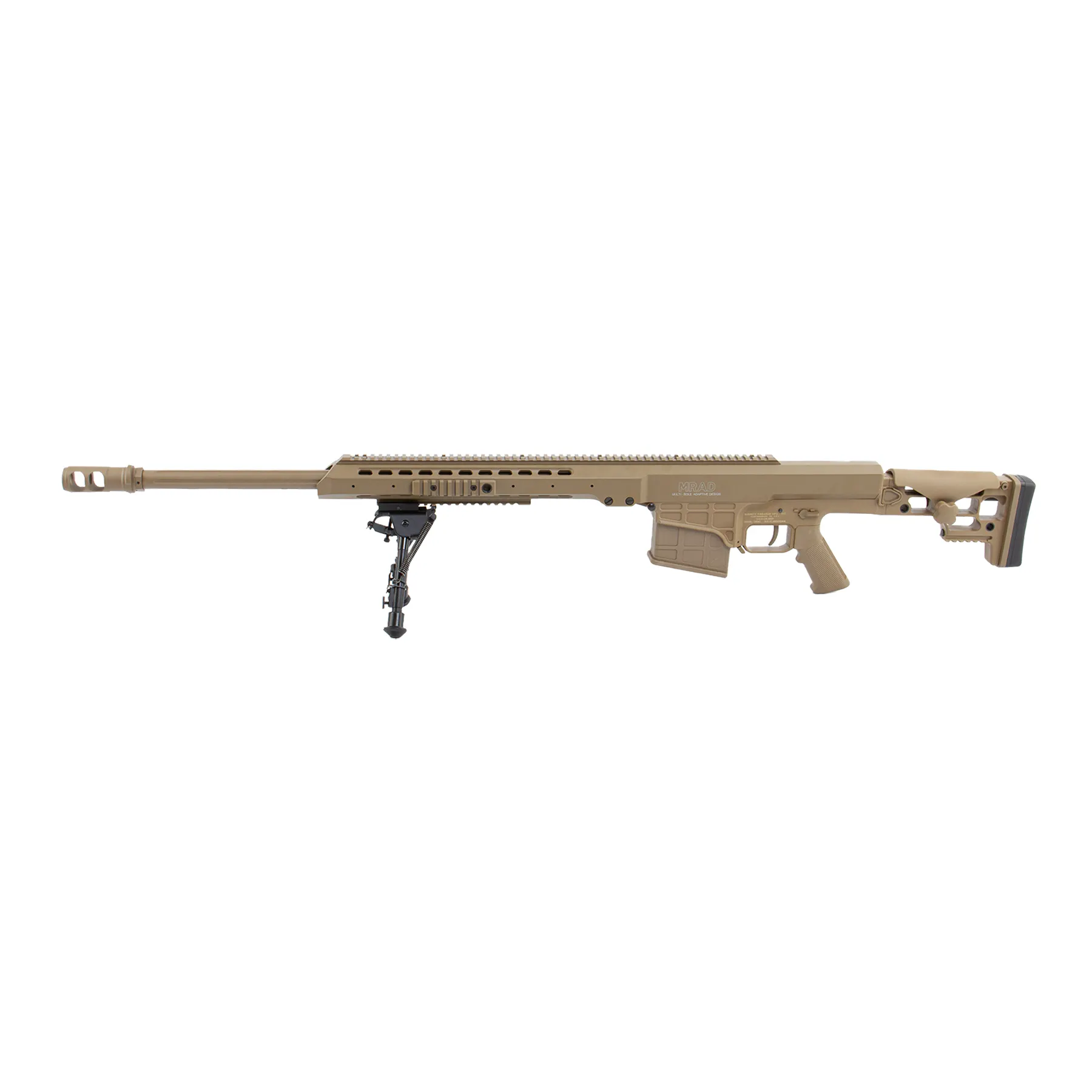 Barrett MRAD M98B Scharfschützengewehr w/ Bipod (S)AEG, Tan Barrett MRAD M98B Scharfschützengewehr w/ Bipod (S)AEG, Tan