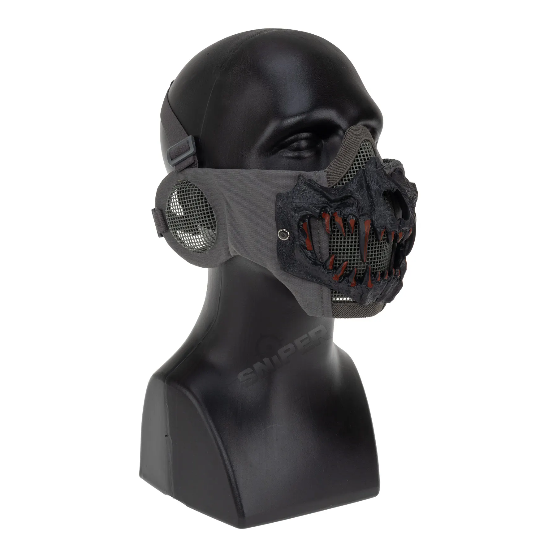 Reapo Stalker EVO Fangs Mask w/ Ear Protection, Grey