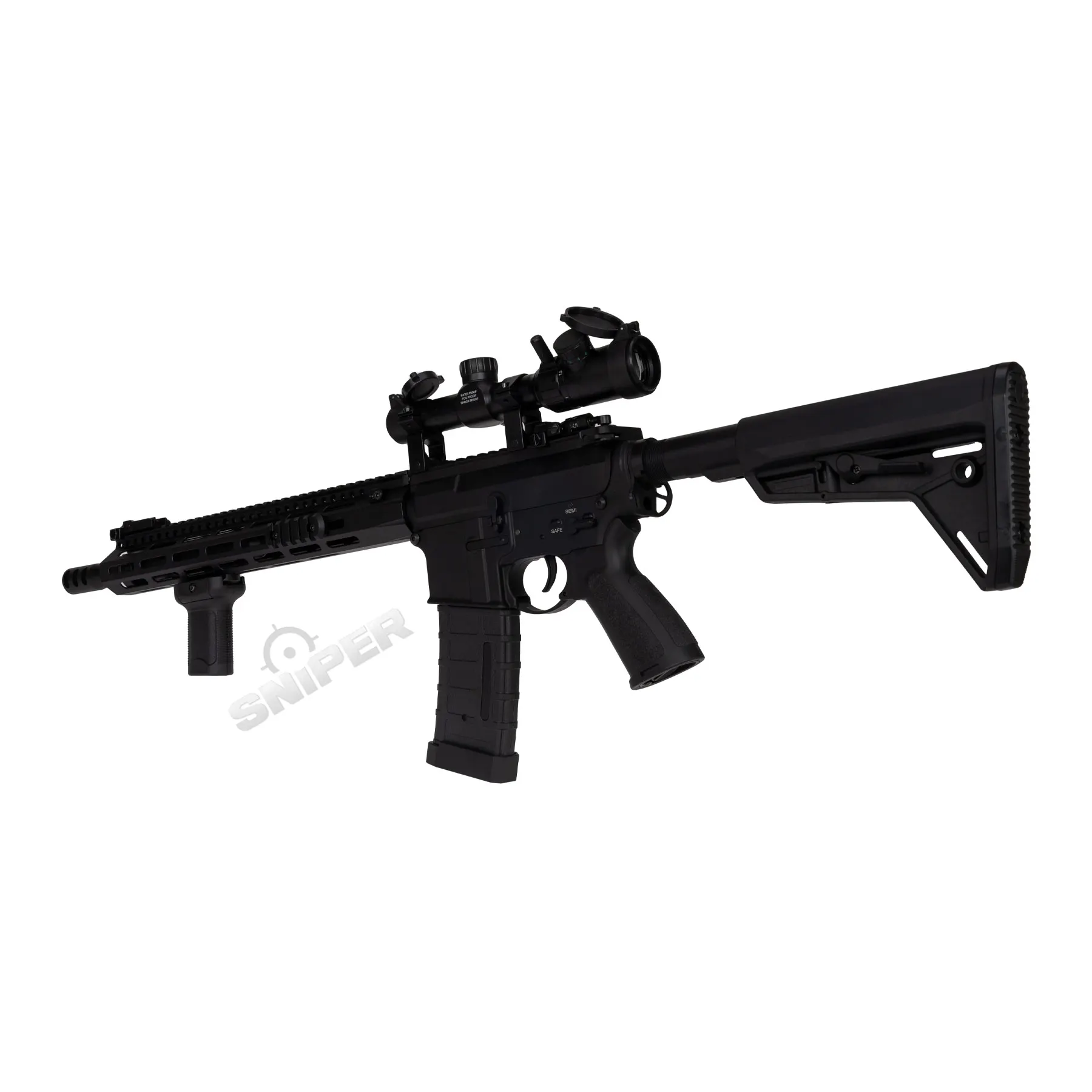 Double Bell Baba Yaga JW M4 w/ Scope (S)AEG, Black