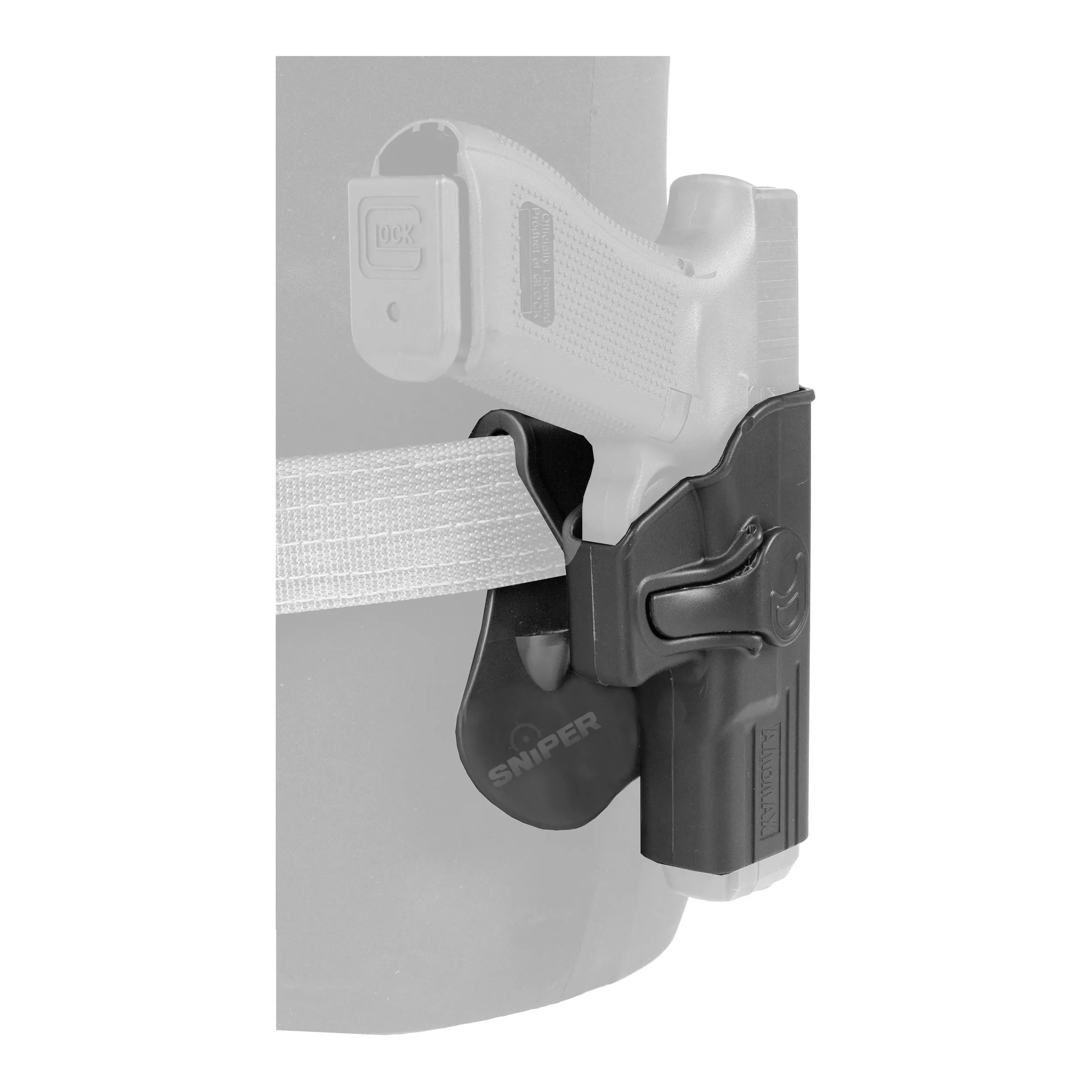Formholster für Glock Modelle, rechts, Black