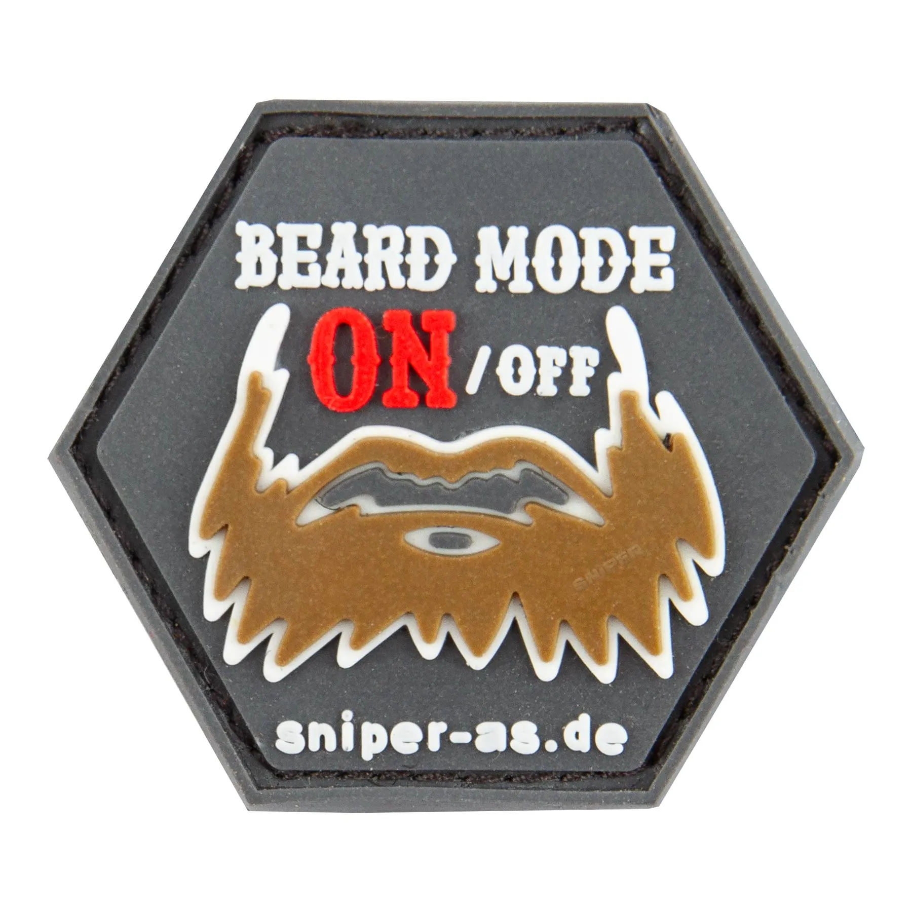 Beard Mode On 3D Rubber Patch Beard Mode On 3D Rubber Patch