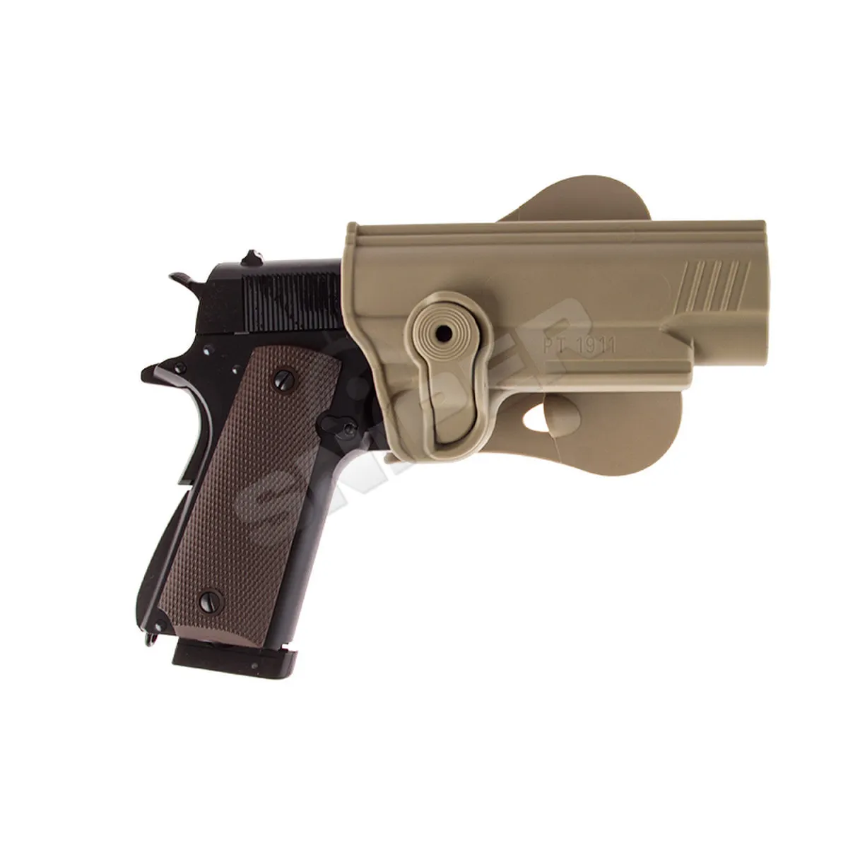 Holster für 1911 with/without Rail, Tan