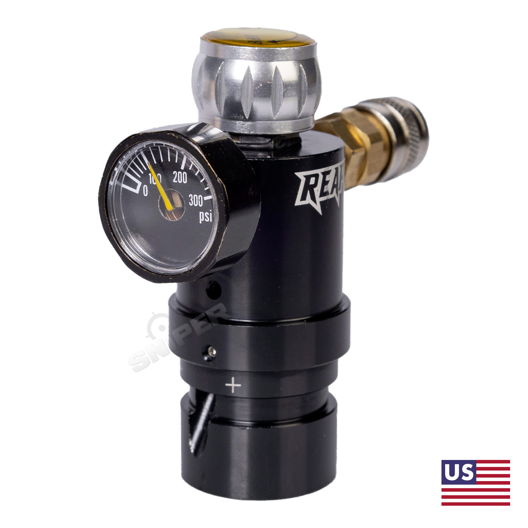 Reapo Twister Micro Regulator w/ Valve & 40" Green Remote Line, US Version