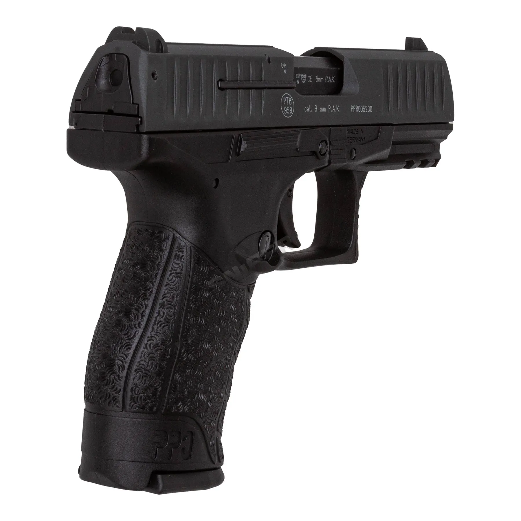 Walther PPQ M2 9mm P.A.K. Schreckschusspistole, Black Walther PPQ M2 9mm P.A.K. Schreckschusspistole, Black