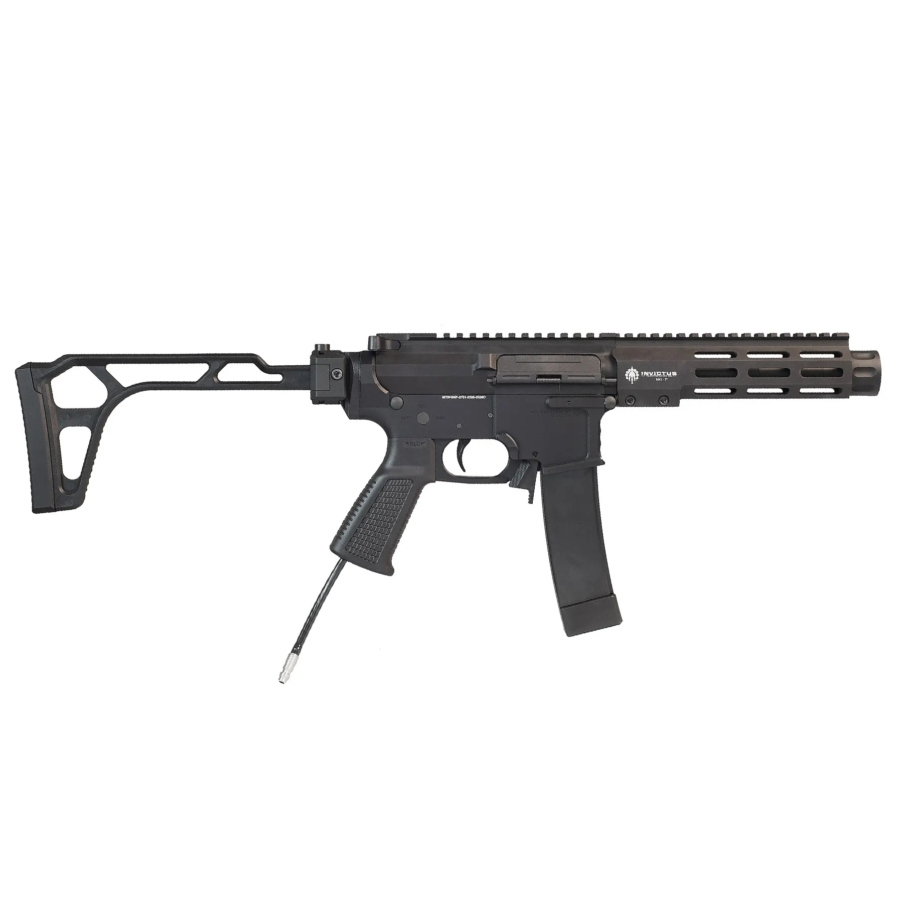 Wolverine MTW-9 Gen.3 7" Folding Stock, Black