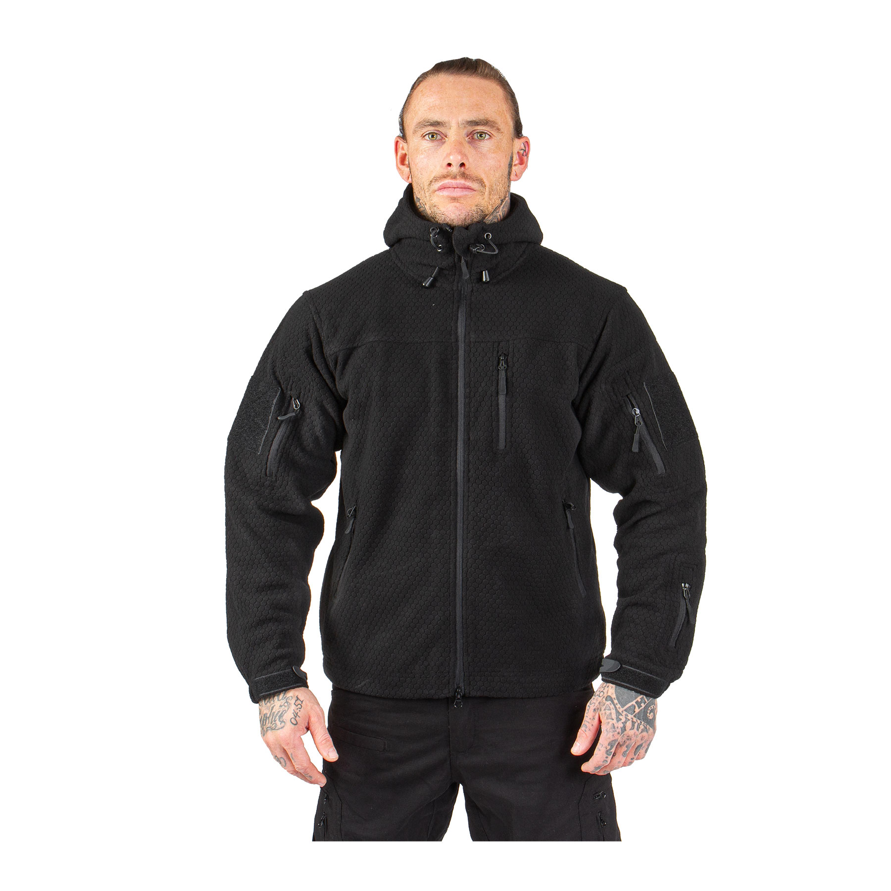 Hexagon Fleece Weste, Black