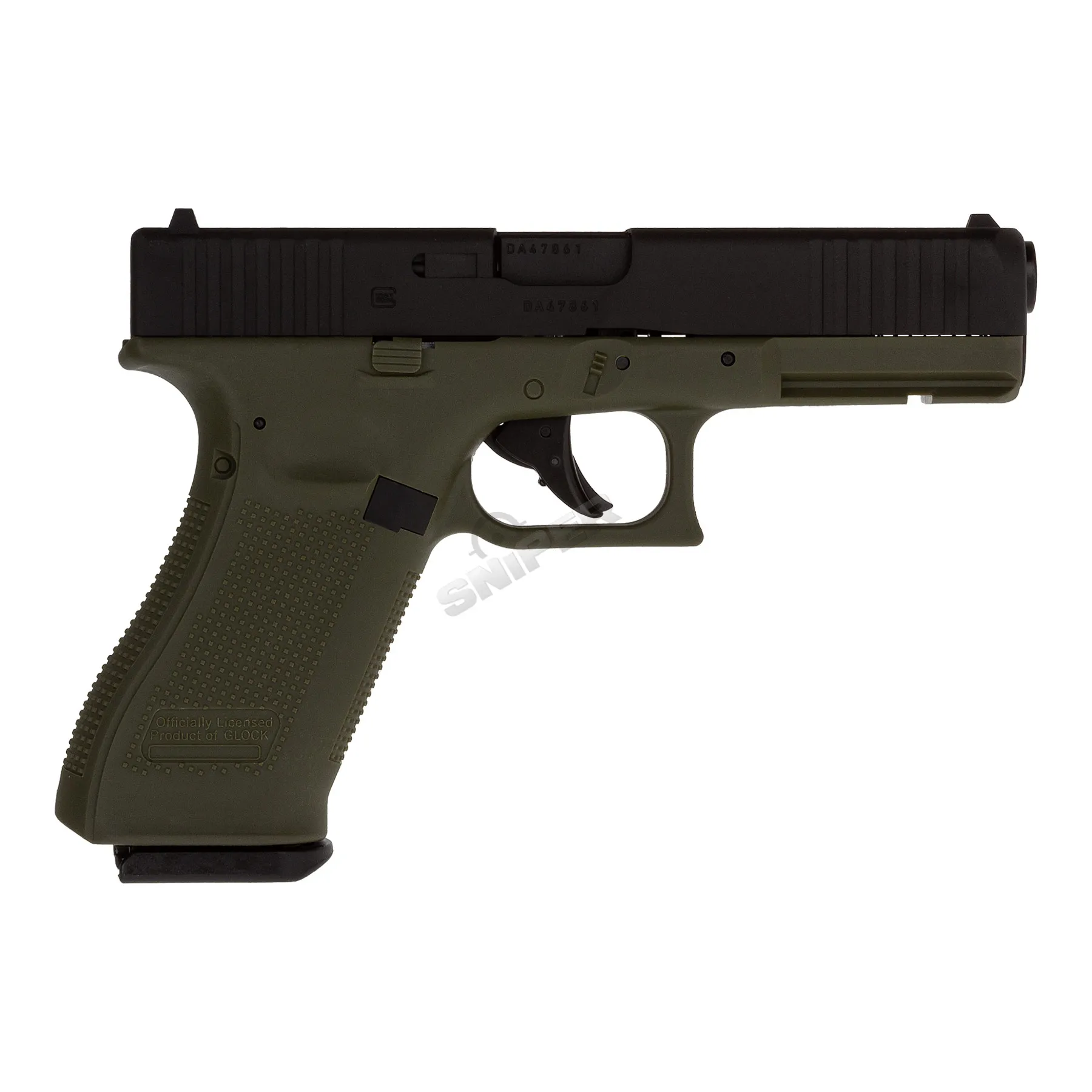 Bundle Deal - Glock 17 Gen 5 GBB Softair Pistole, Black/Green Bundle Deal - Glock 17 Gen 5 GBB Softair Pistole, Black/Green