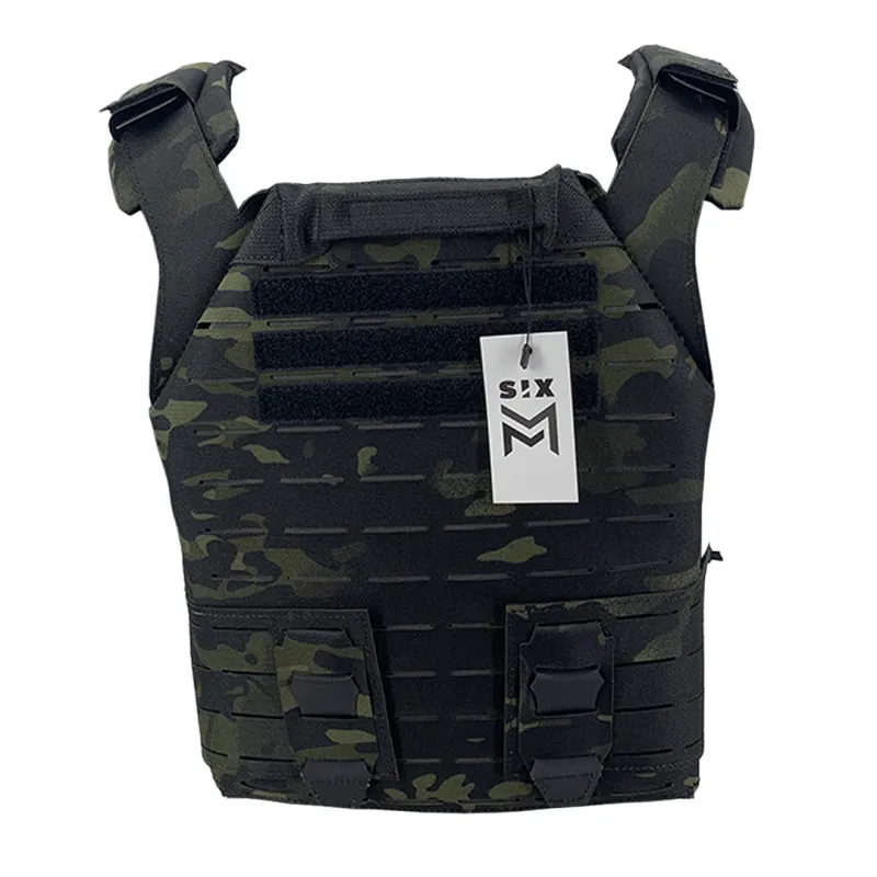 SixMM Plattenträger Tactical LLC, Black Camo