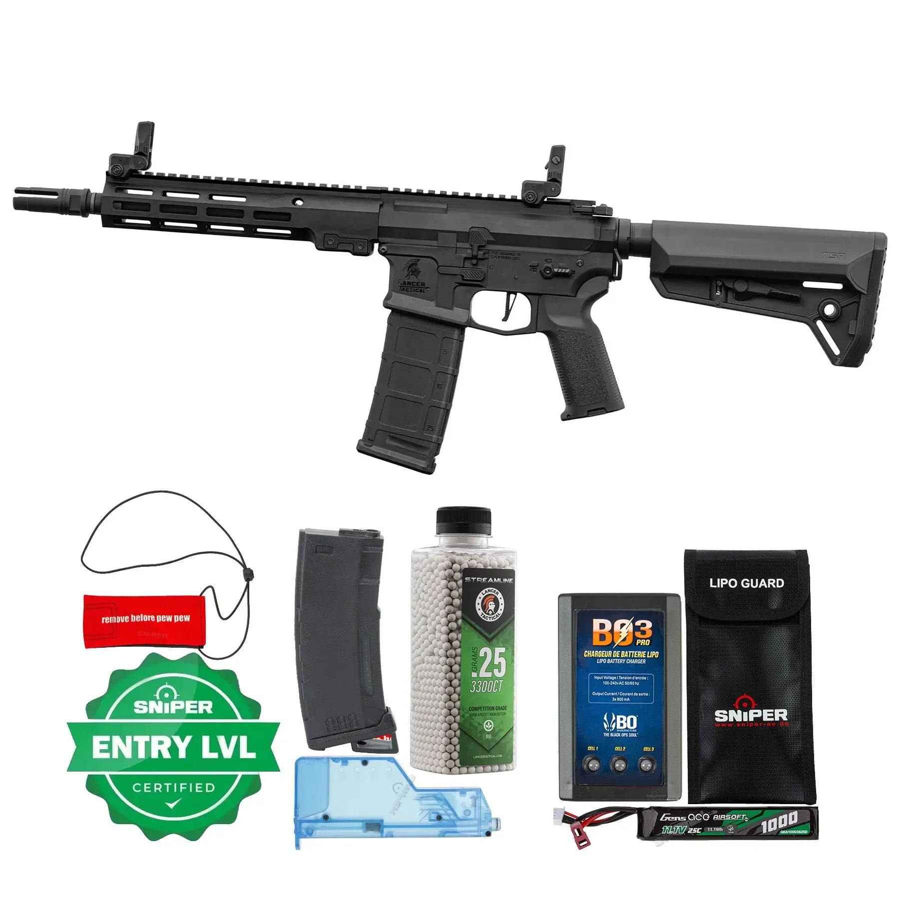Einsteiger Set #1 - Lancer LT-44 8" Gen3 w/ Nebula ETU, Black