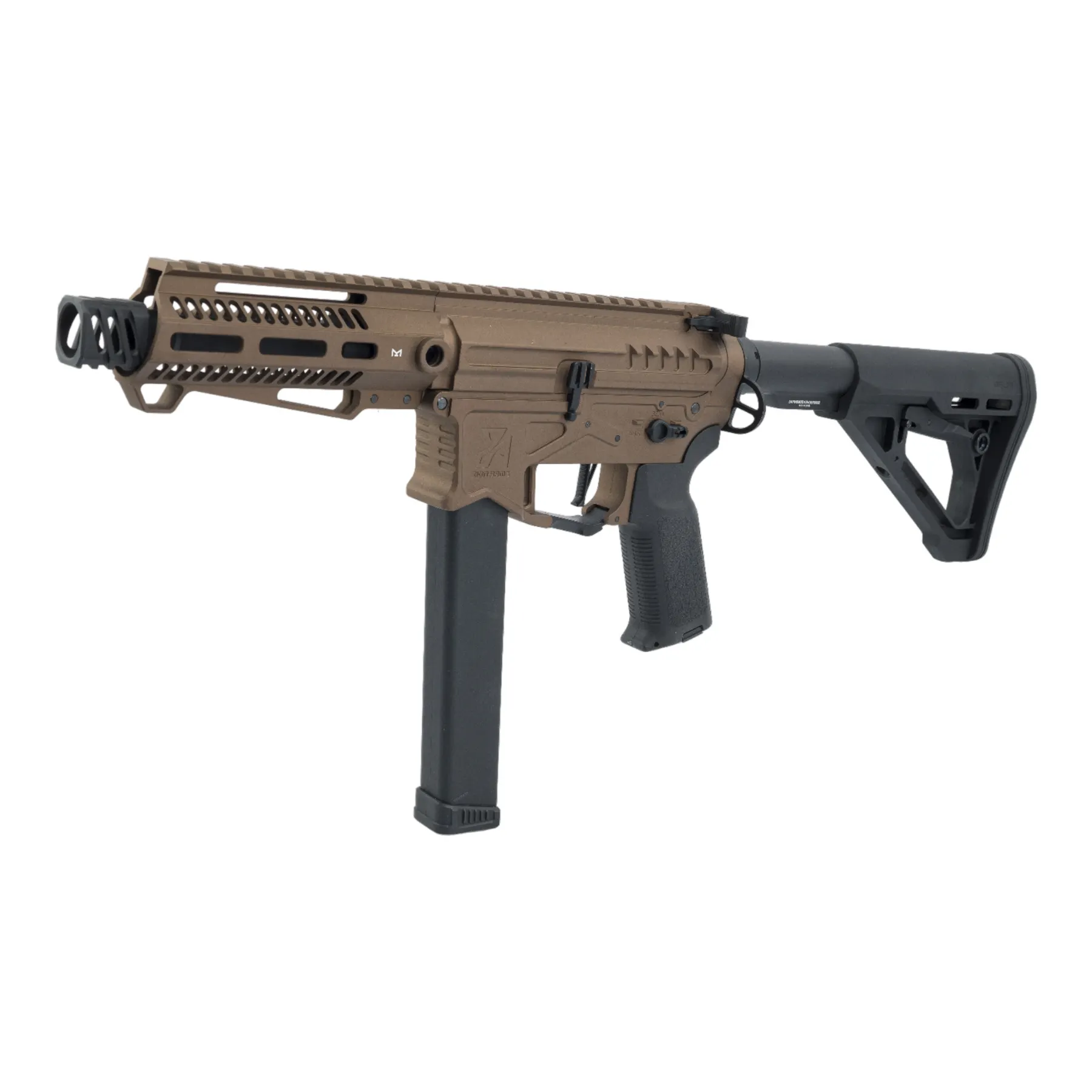 Zion Arms PW9 M-Lok 6" (S)AEG, Chocolate