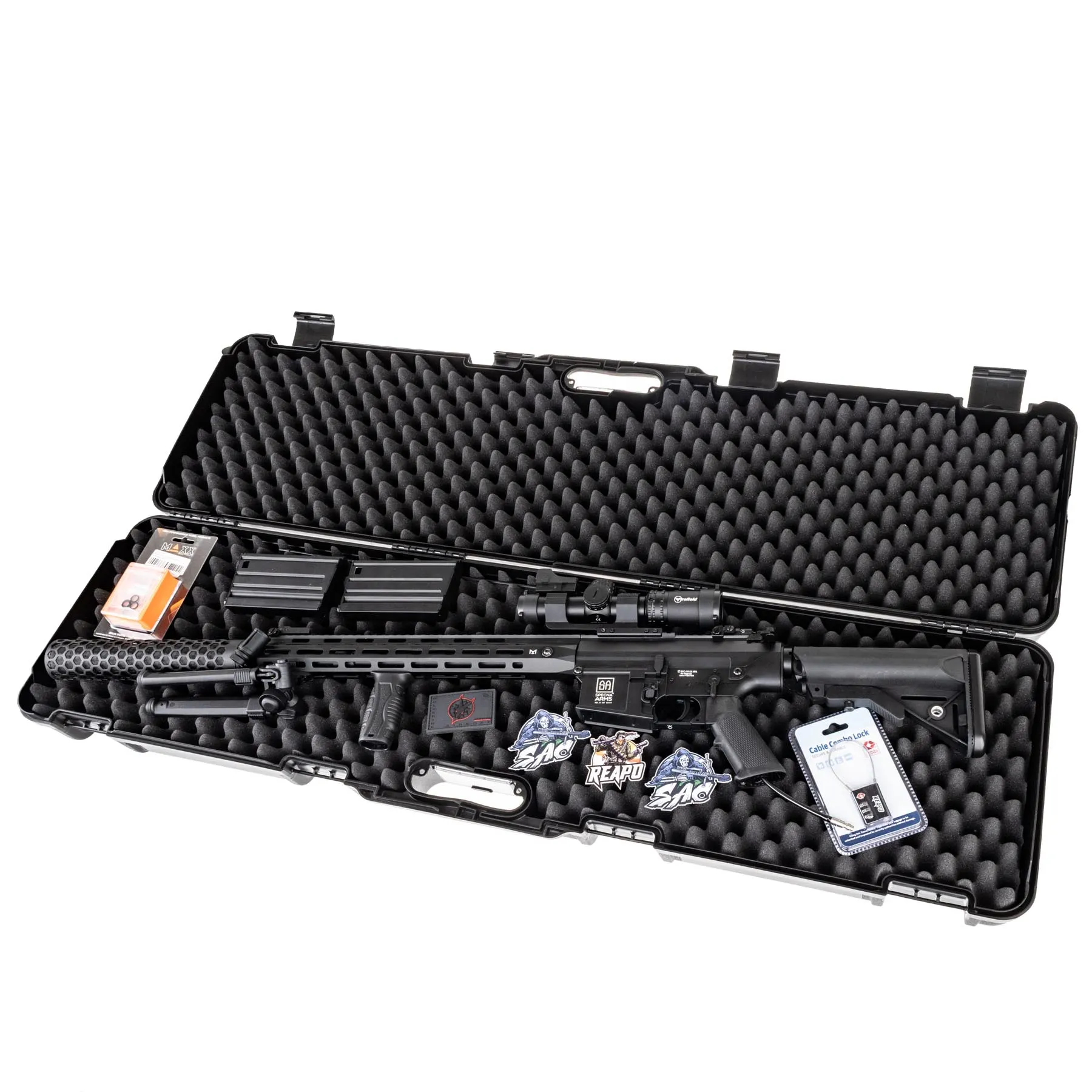 Prep My Airsoft - SAC x Wolverine SA-E35 DMR Rifle HPA, Black Prep My Airsoft - SAC x Wolverine SA-E35 DMR Rifle HPA, Black