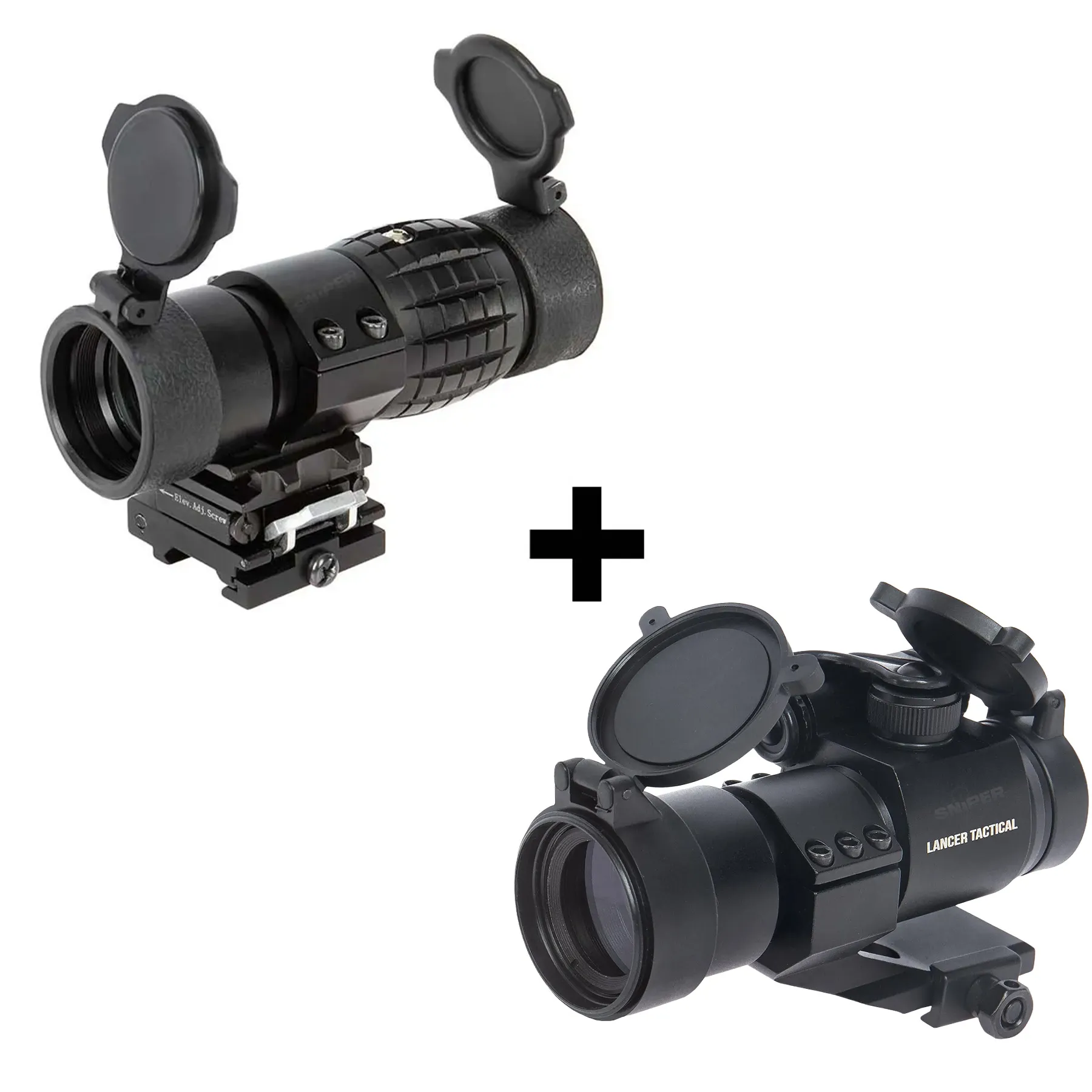 Lancer M2 Red Dot Visier w/ 1-3x Magnifier Set