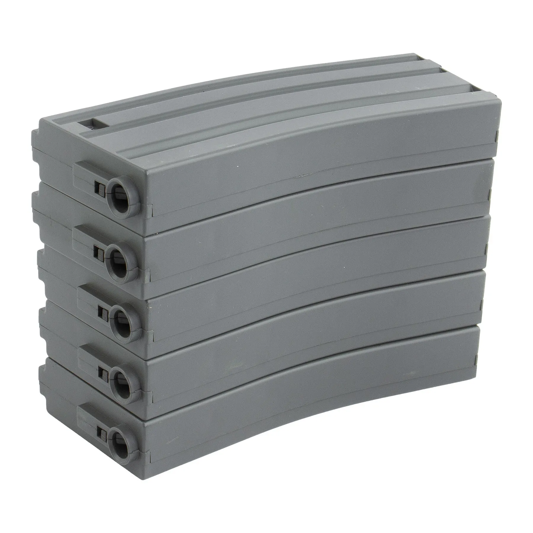 M4 Magazin Midcap Polymer 120rds, 5er Pack, Grey