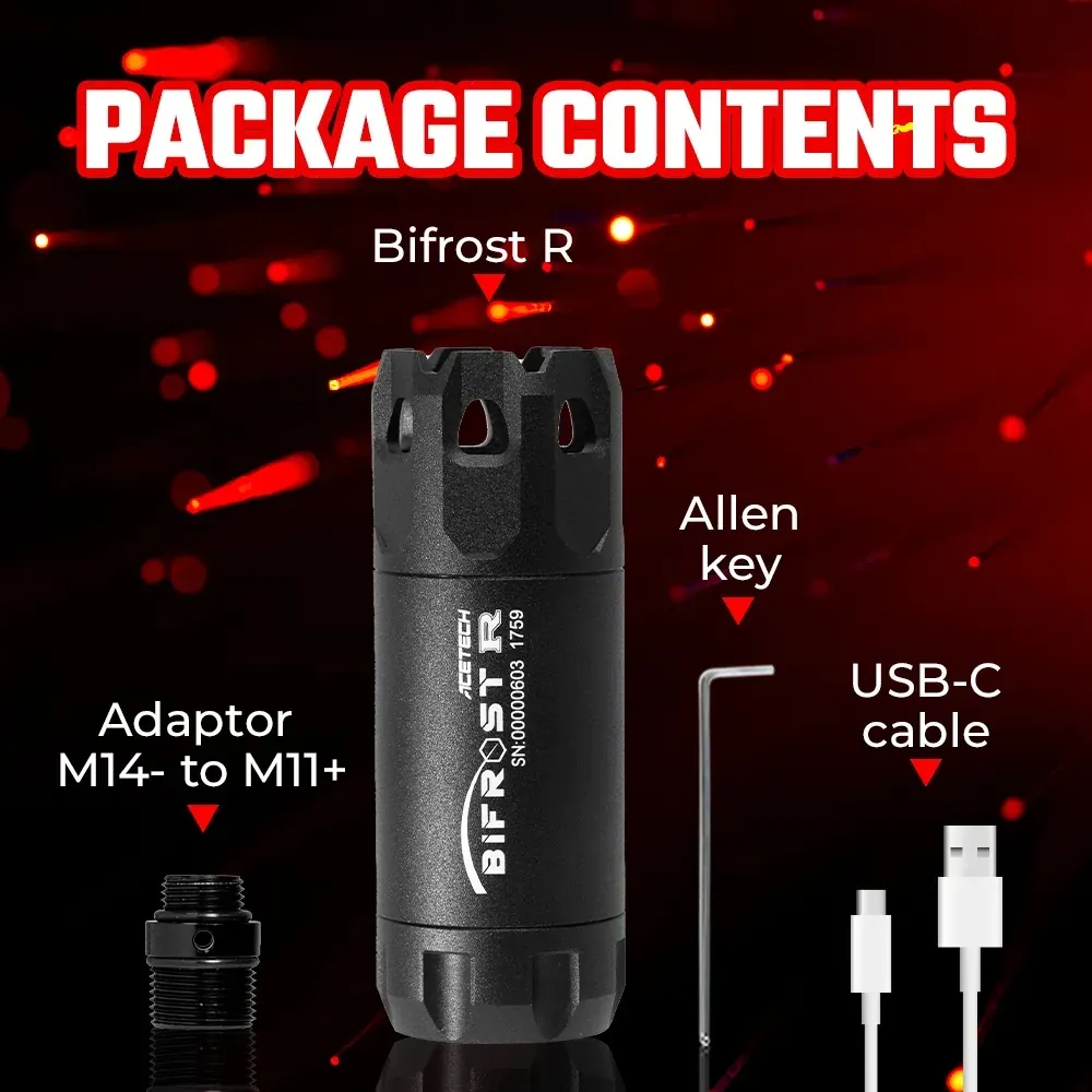 Acetech Bifrost R Tracer Unit, 14mm CCW, Red