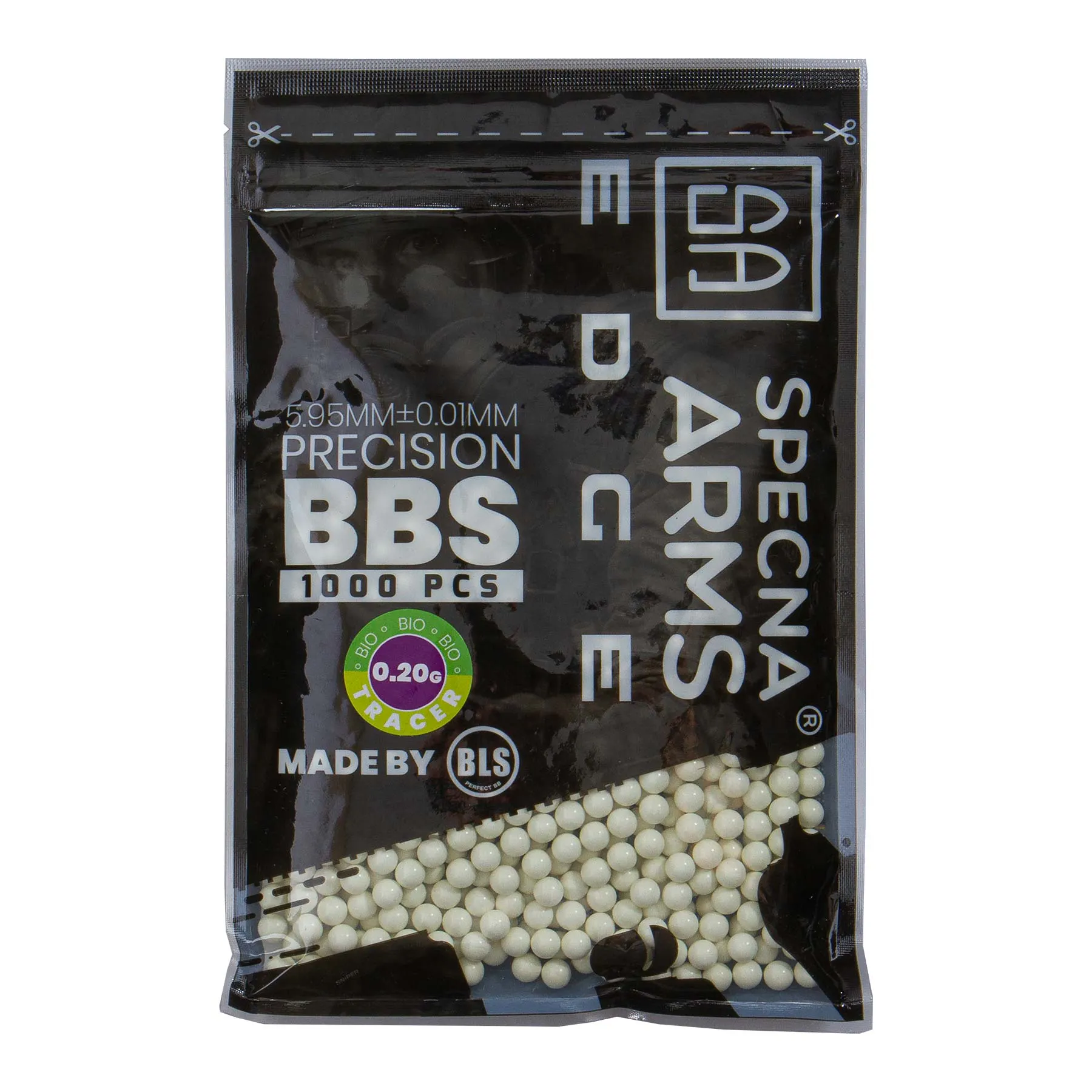Specna Arms Edge 0,20g Tracer Bio BBs Grün, 1000rds