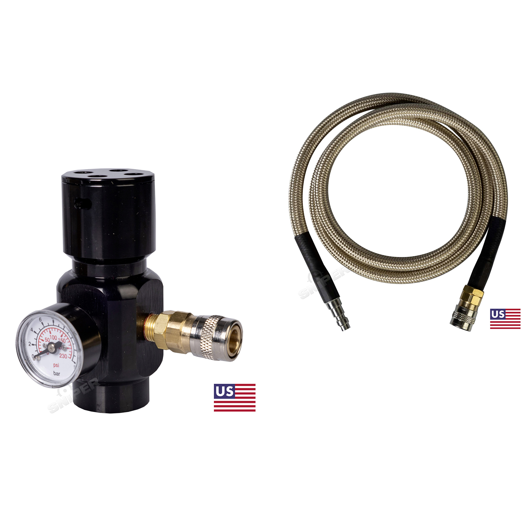 Reapo Portable Micro Regulator w/ 40" Brown Remote Line, US Version