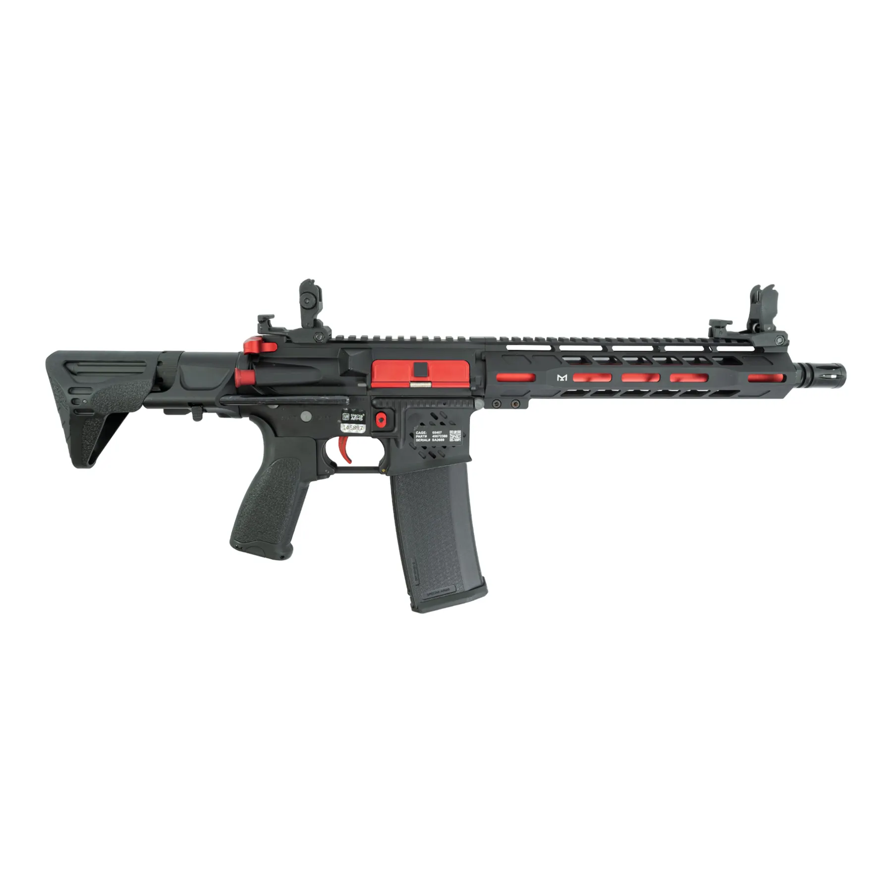 SA-E39 PDW Edge < 0,5 Joule Softair Gewehr, Black/Red SA-E39 PDW Edge < 0,5 Joule Softair Gewehr, Black/Red