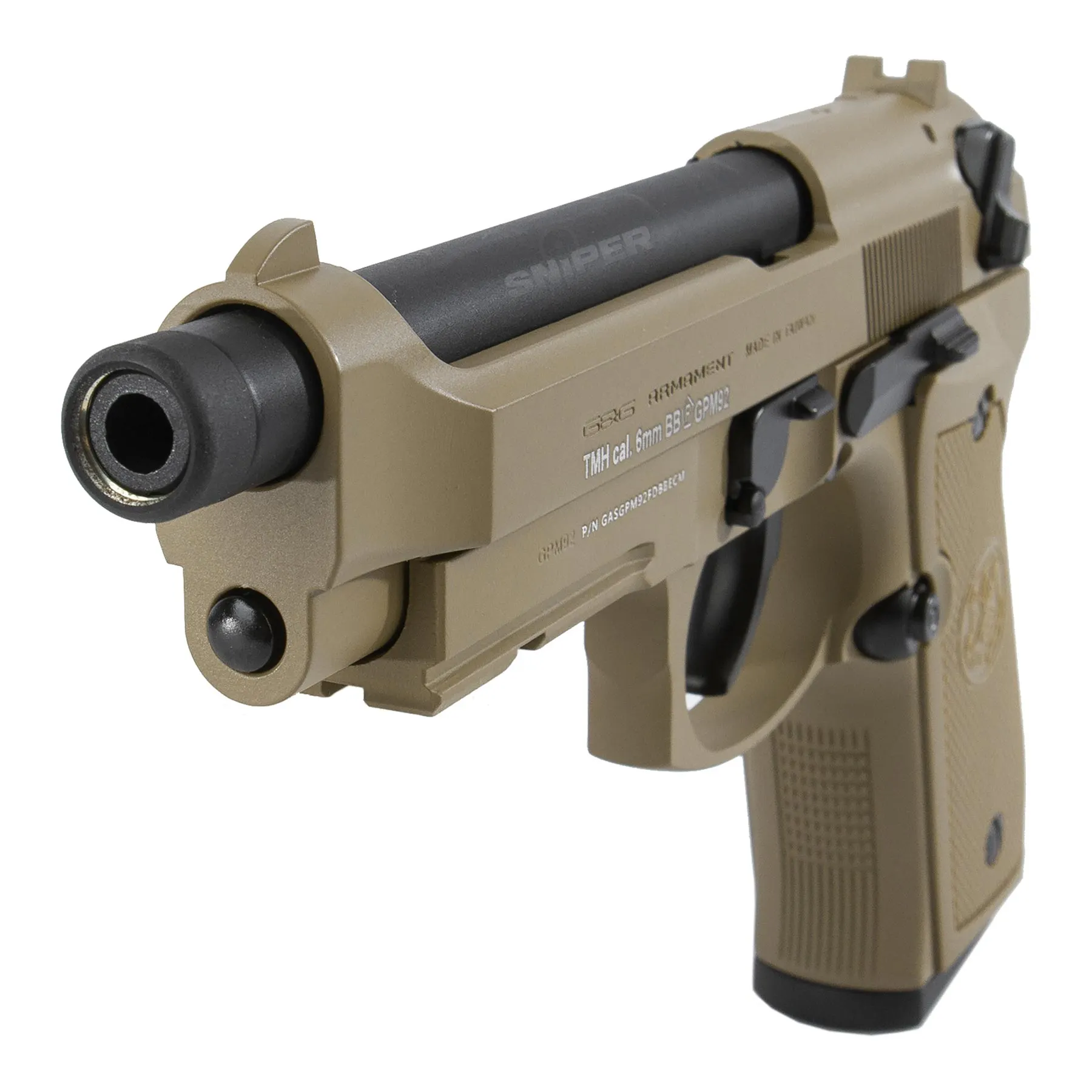G&G GPM92 MS Full Metal Desert GBB Softair Pistole