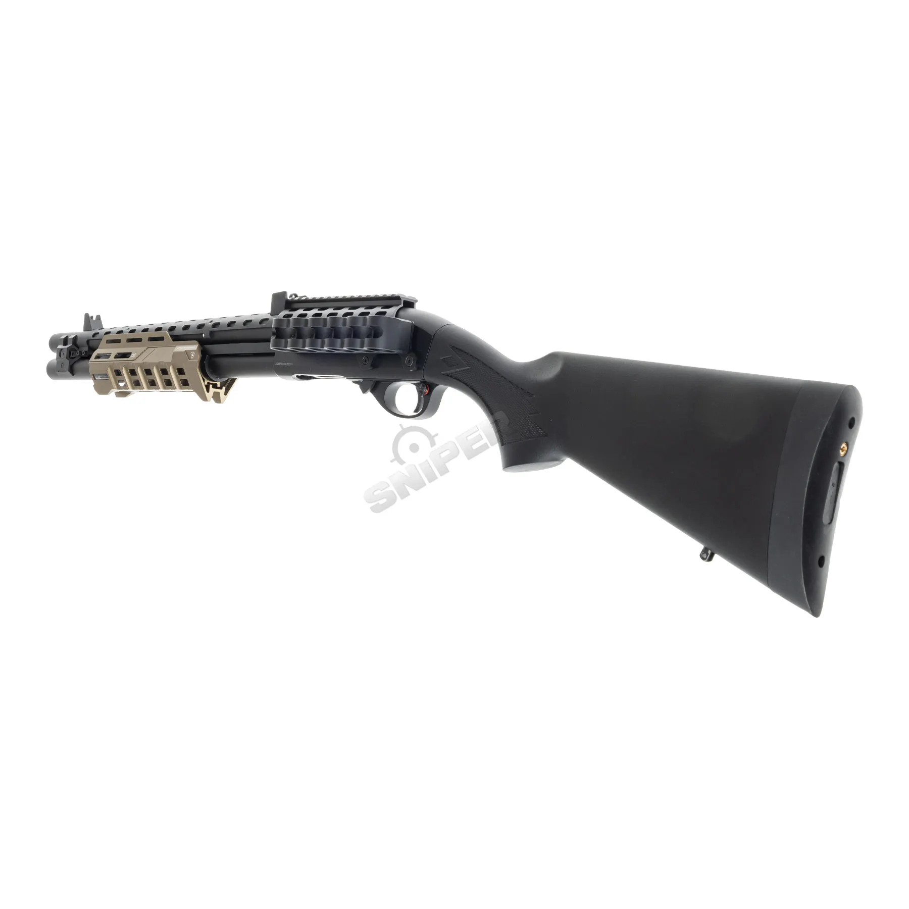 Golden Eagle M870 Strike Industries Action Pumpgun, Tan