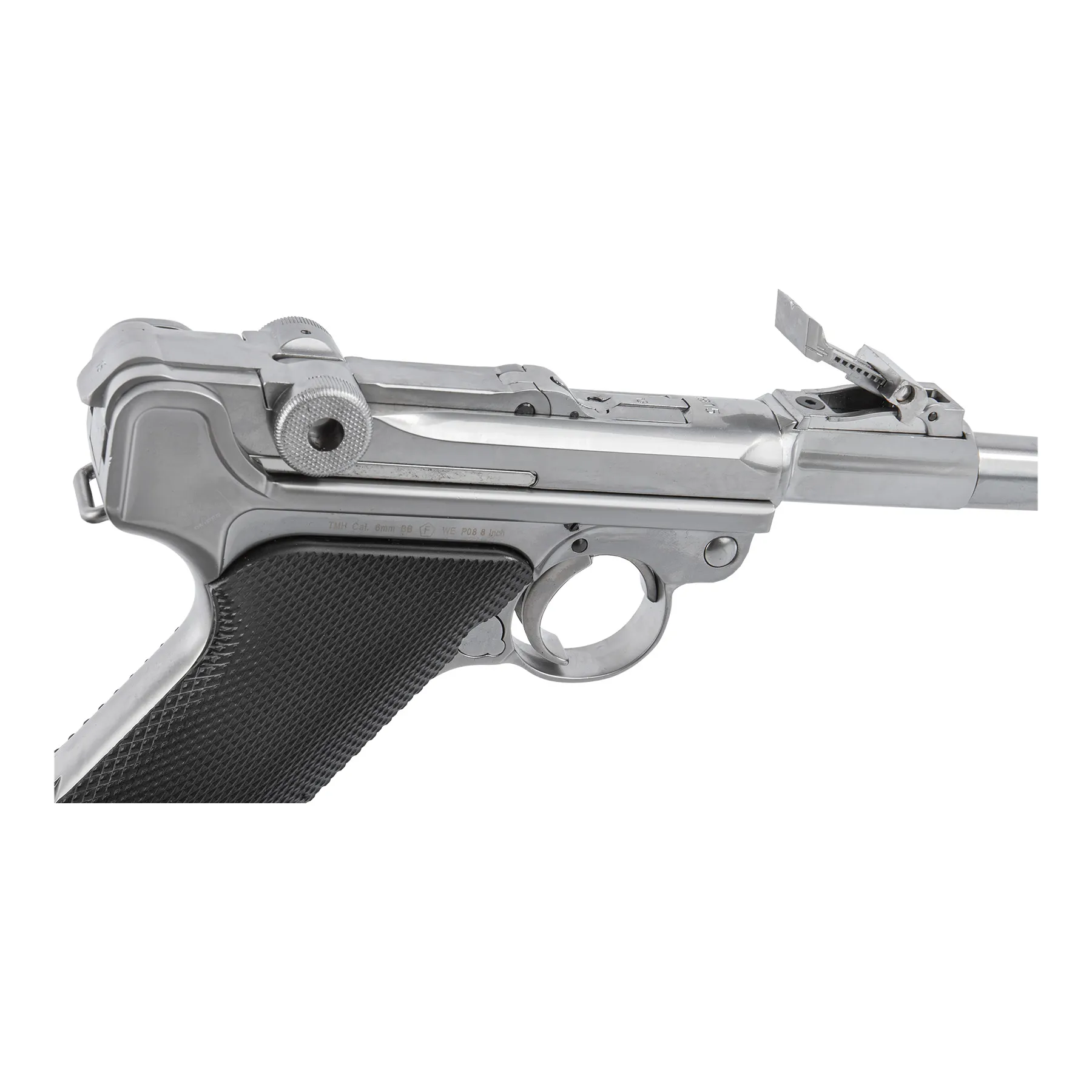 WE P08 8 Zoll Silver GBB Softair Pistole