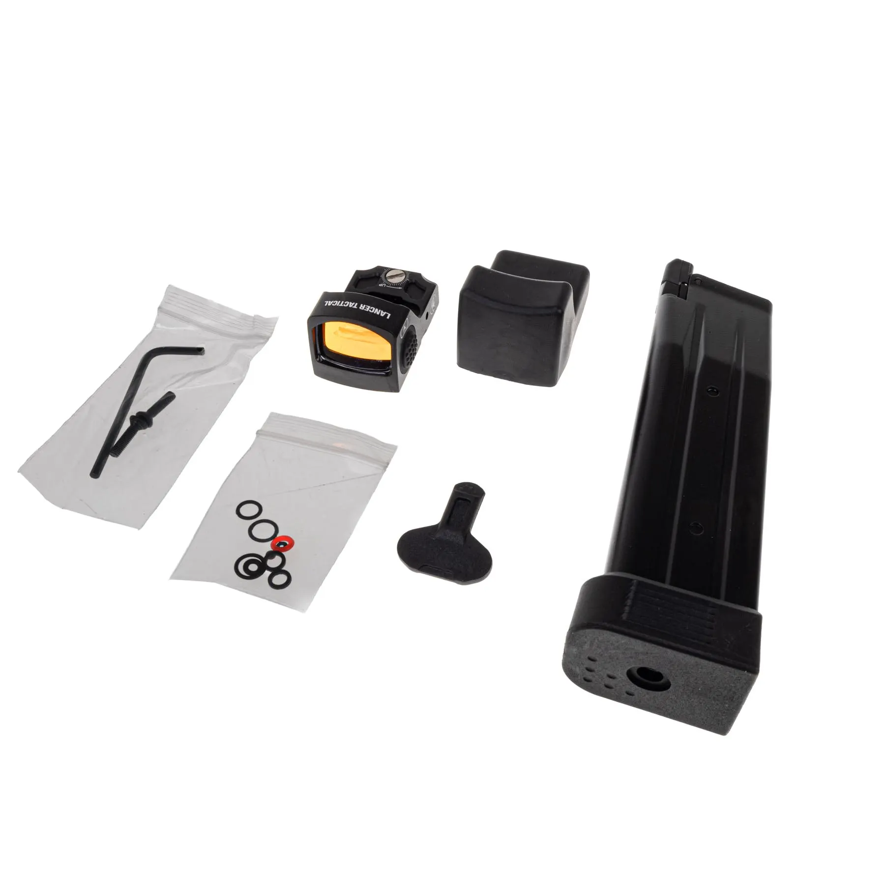 Lancer Tactical LTX-7B Stryk RMR Hi-Capa GBB Softairpistole, Silver