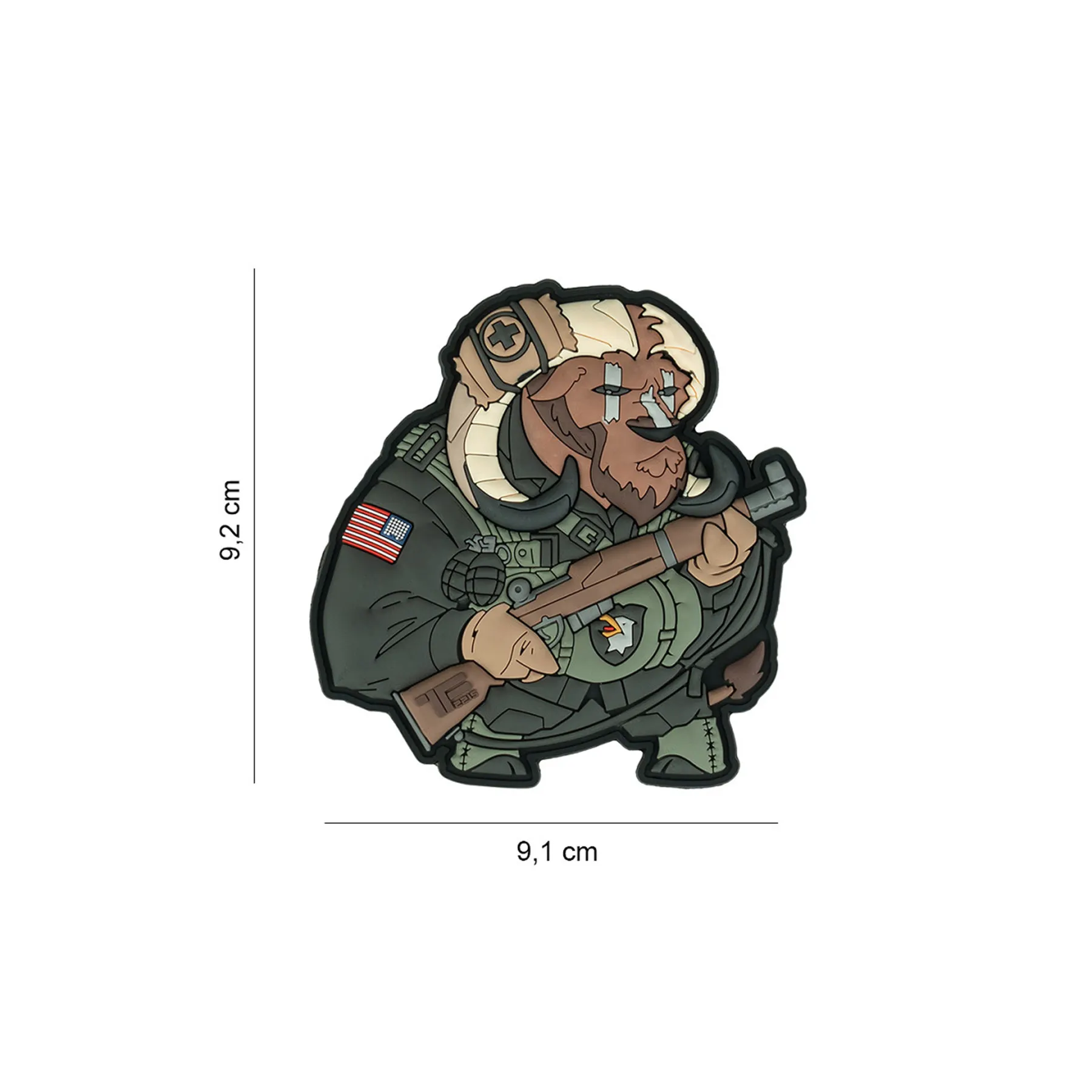 TF-2215 3D PVC Patch Airbone Ox Nr.7