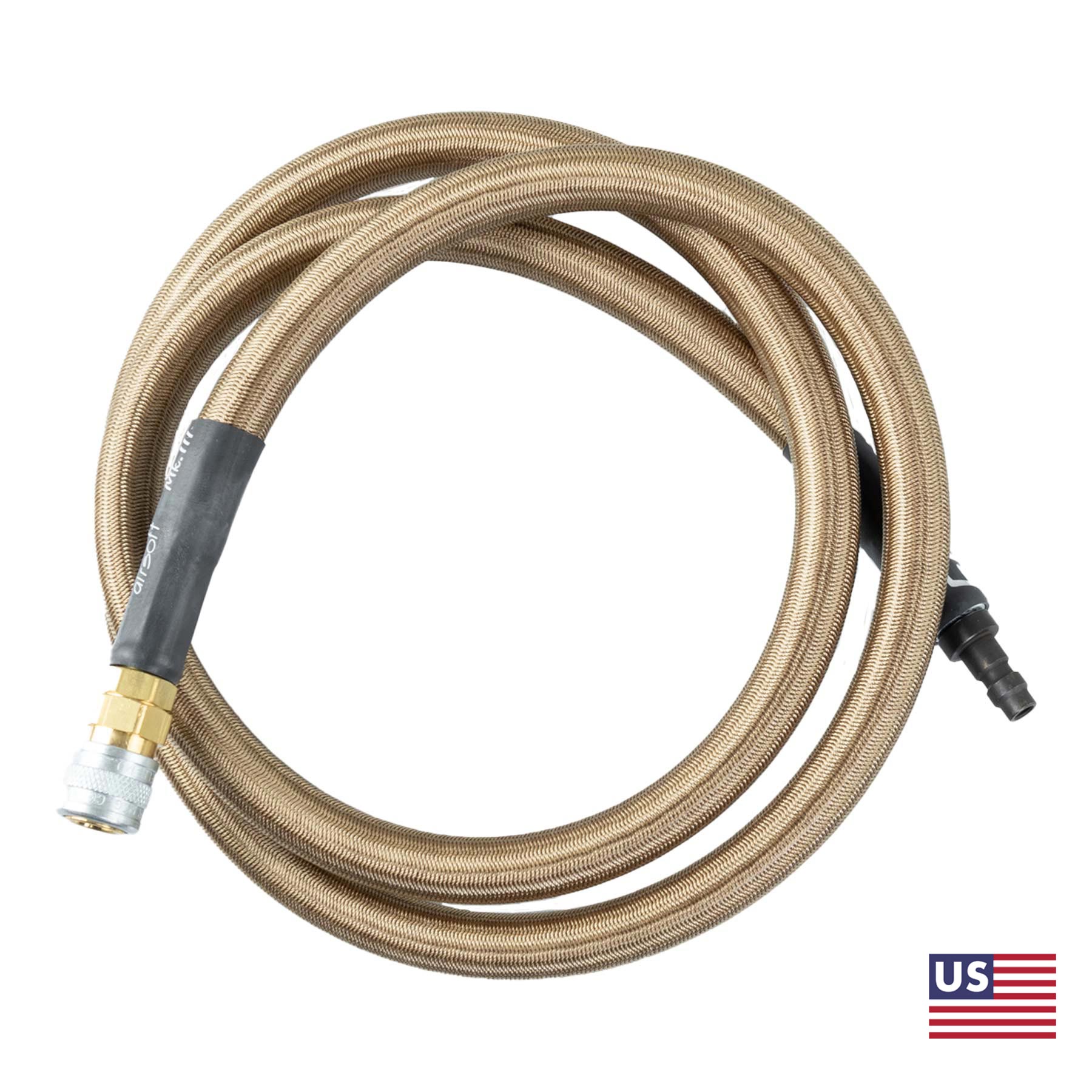 HPA S&F MK. III 115cm Braided Hose Line US, Coyote Brown