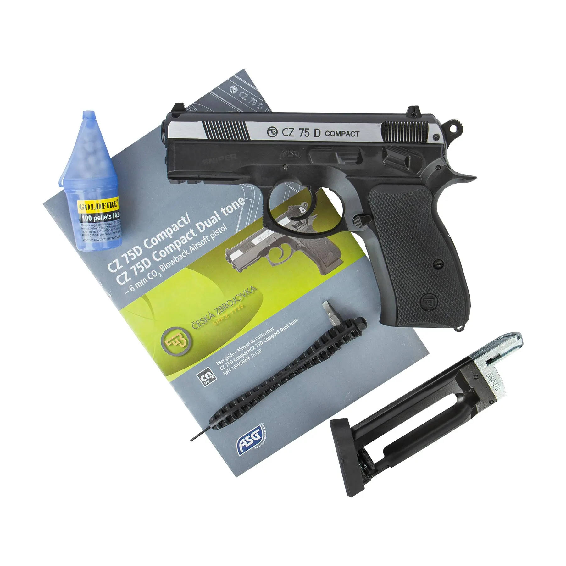 CZ 75D Compact, NBB, Co2, Silver