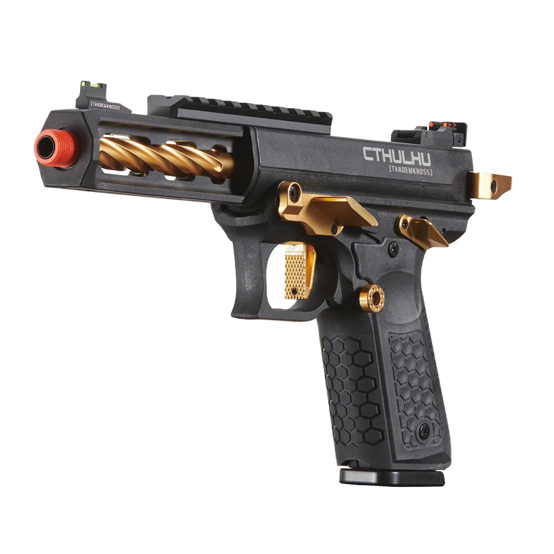 Lancer Tandemkross Cthulhu GBB Softair Pistole, Black/Gold
