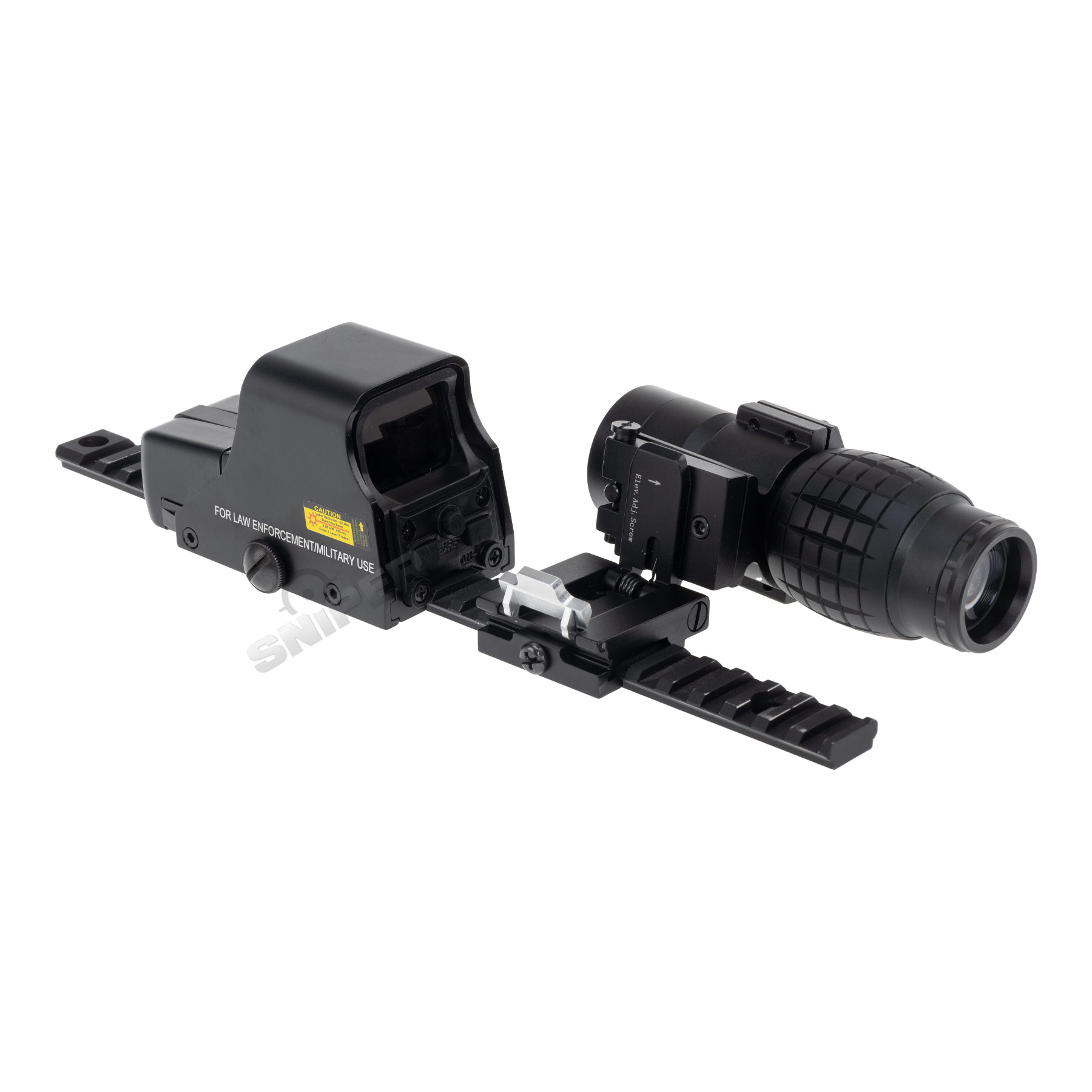 Reapo R551 Holo Red Dot Visier w/ 3x Magnifier, Black