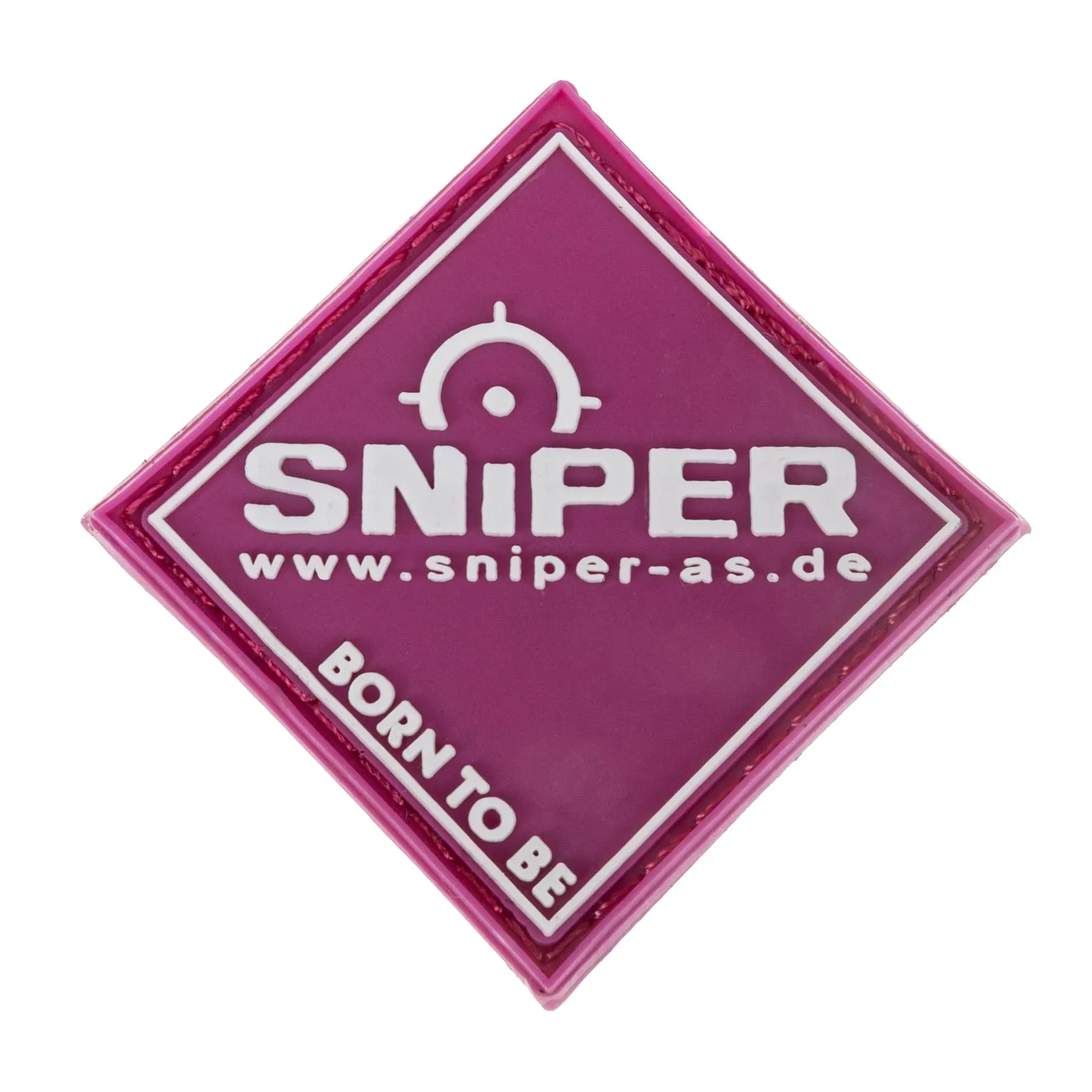 Square Sniper 3D Rubber Patch, Pink