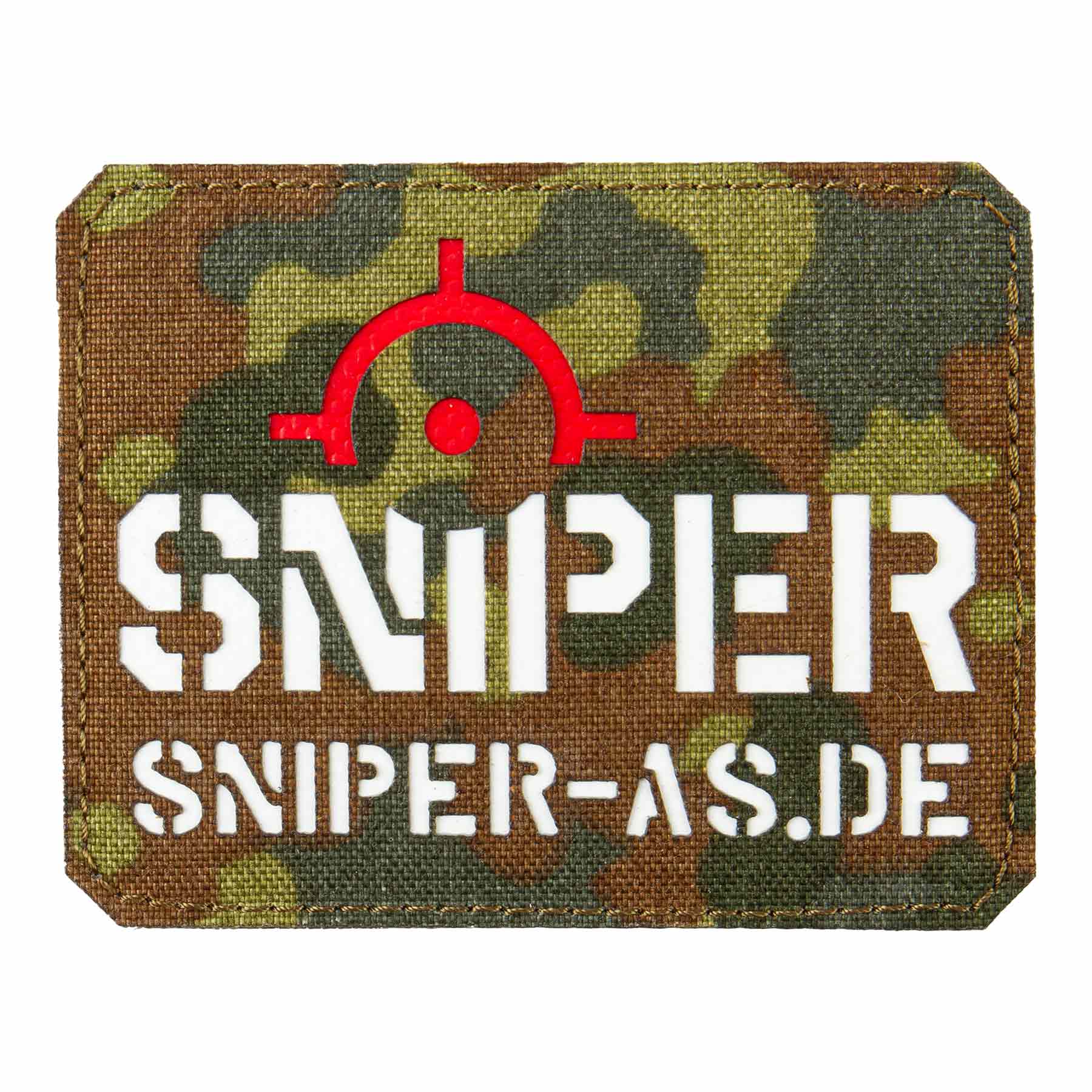 Sniper Lasercut Patch, Flecktarn, 9x7cm