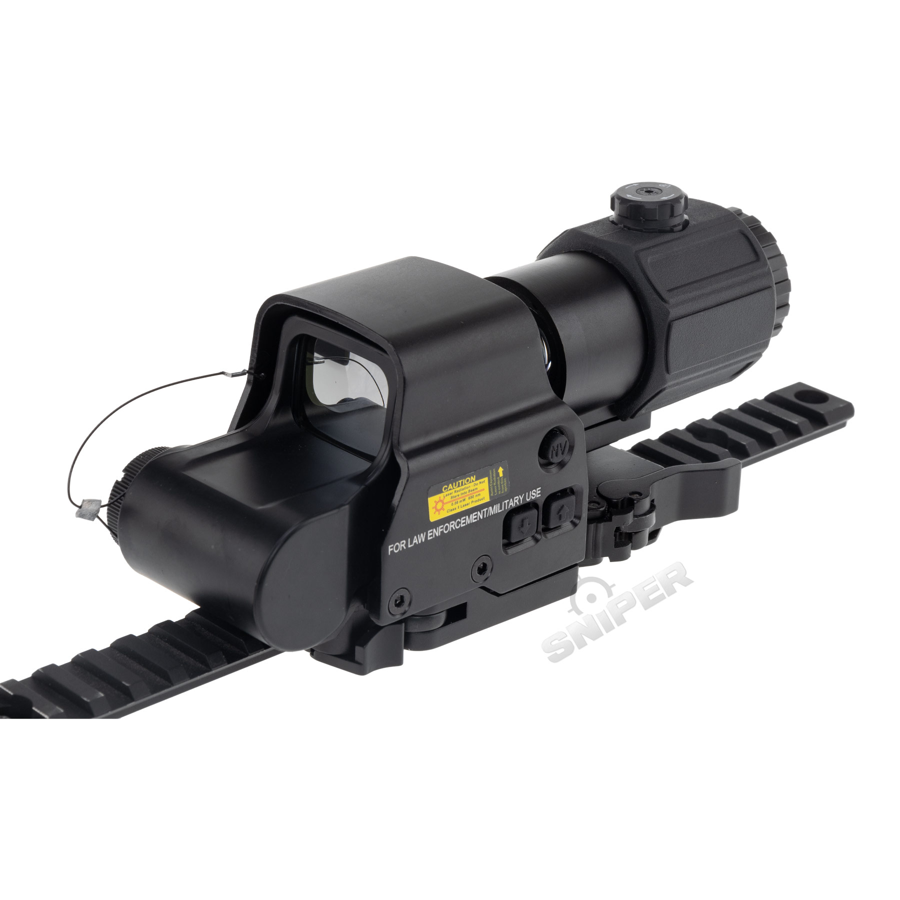 Reapo R558 Holo Red Dot Visier w/ 3x Magnifier, Black