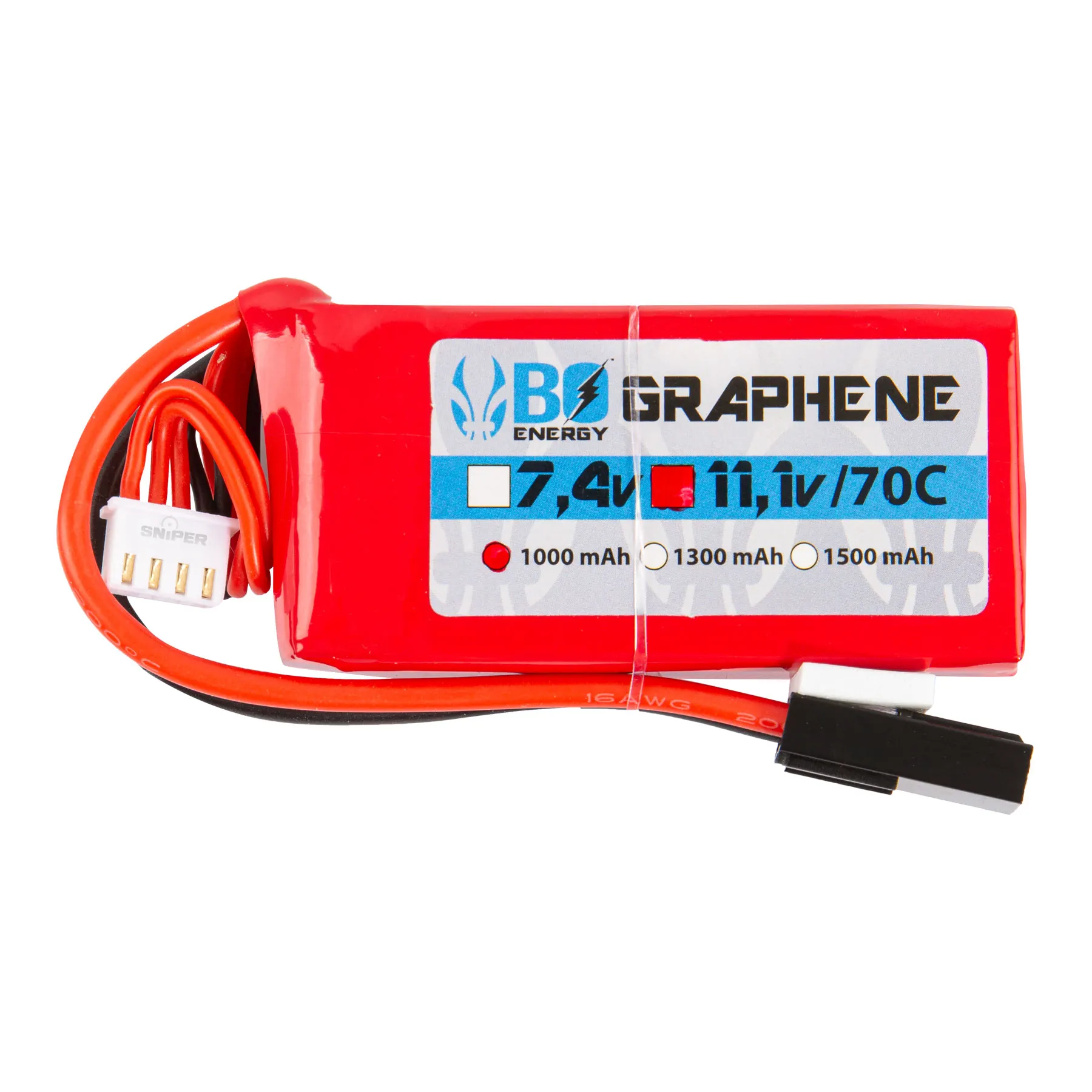 Tamiya 11,1 V LiPo Graphene 1000 mAh 70C, 1 Stick