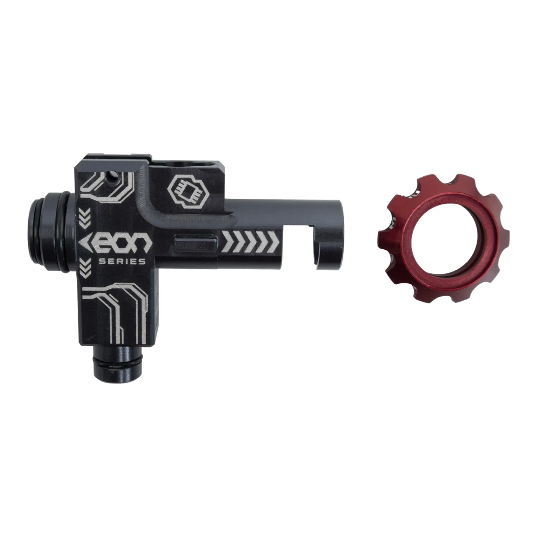 EON Hop-Up Chamber - Titanium housing & Red rotary dial