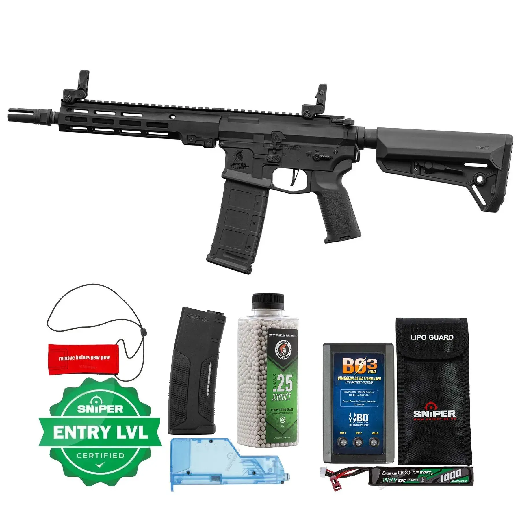 Einsteiger Set #1 - Lancer LT-44 8" Gen3 w/ Nebula ETU, Black