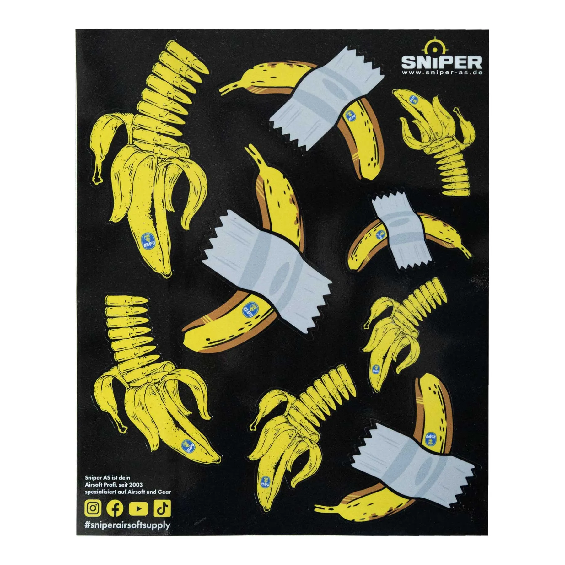 Aufkleber Set, Banana Aufkleber Set, Banana