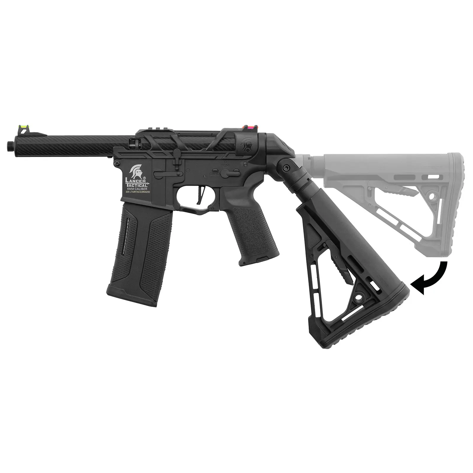 Lancer Tactical x AIRTAC M4 Speedsoft Gen3, Black