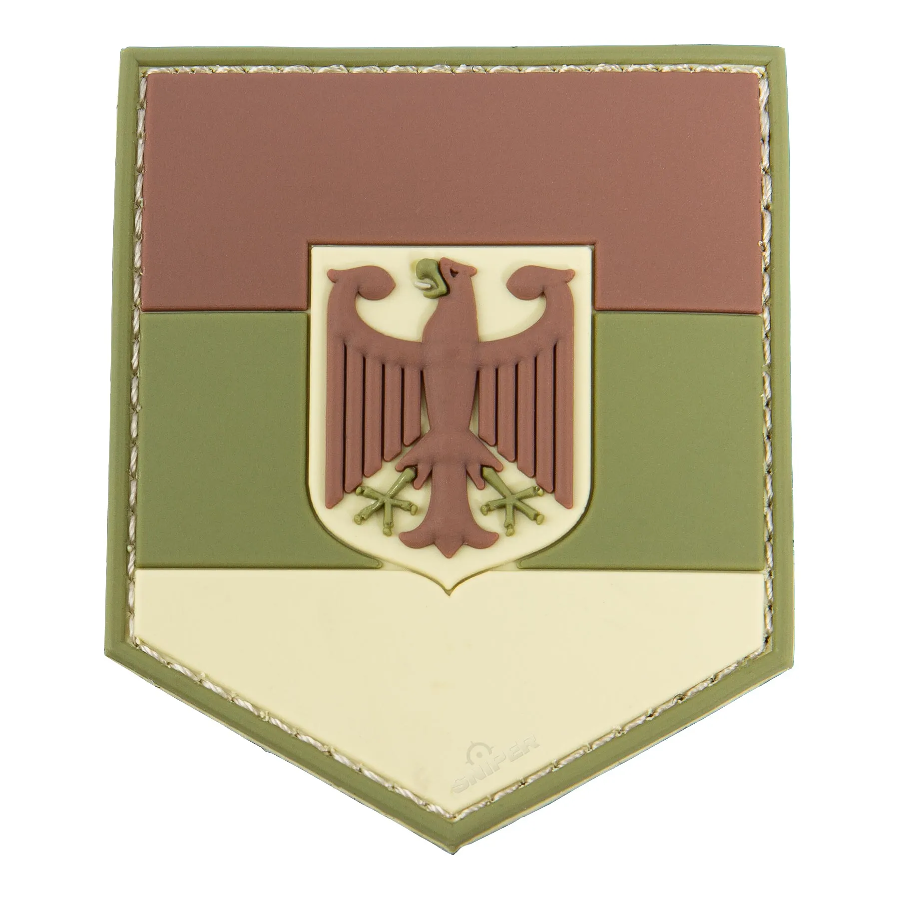 3D PVC Patch German shield, desert
