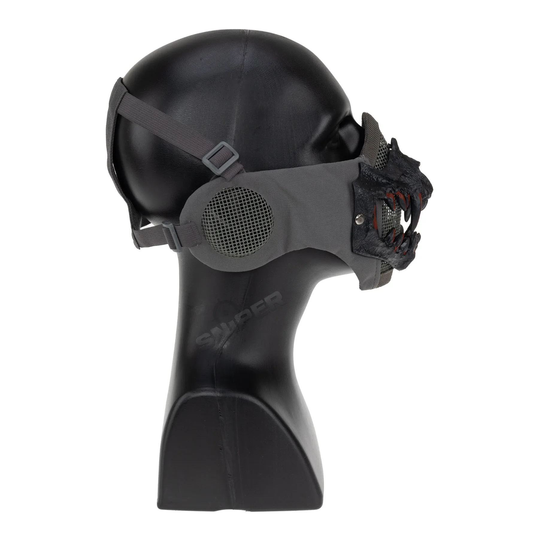 Reapo Stalker EVO Fangs Mask w/ Ear Protection, Grey