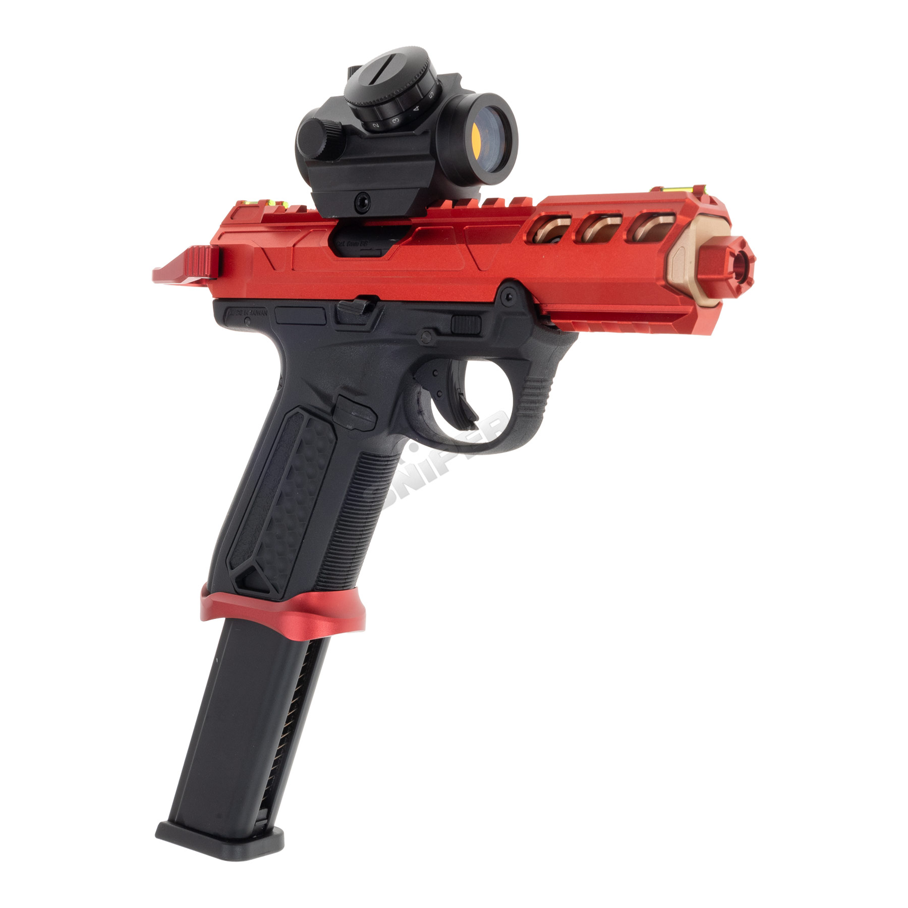 Prep my Airsoft - Action Army AAP 01 Assassin GBB Softair Pistole, Black/Red
