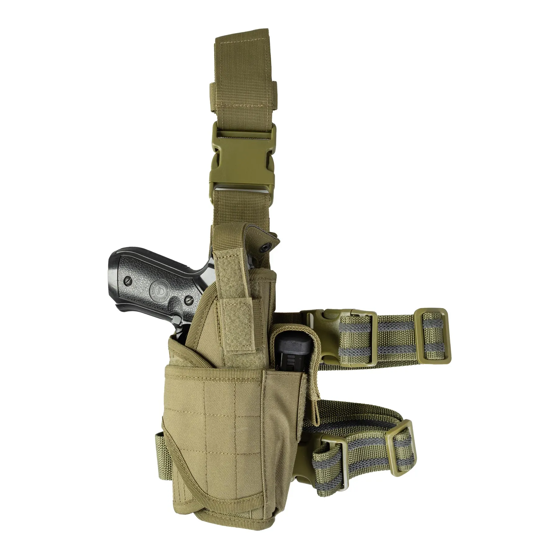 Thigh Uni Holster w/ Mag Pouch, Tan Thigh Uni Holster w/ Mag Pouch, Tan