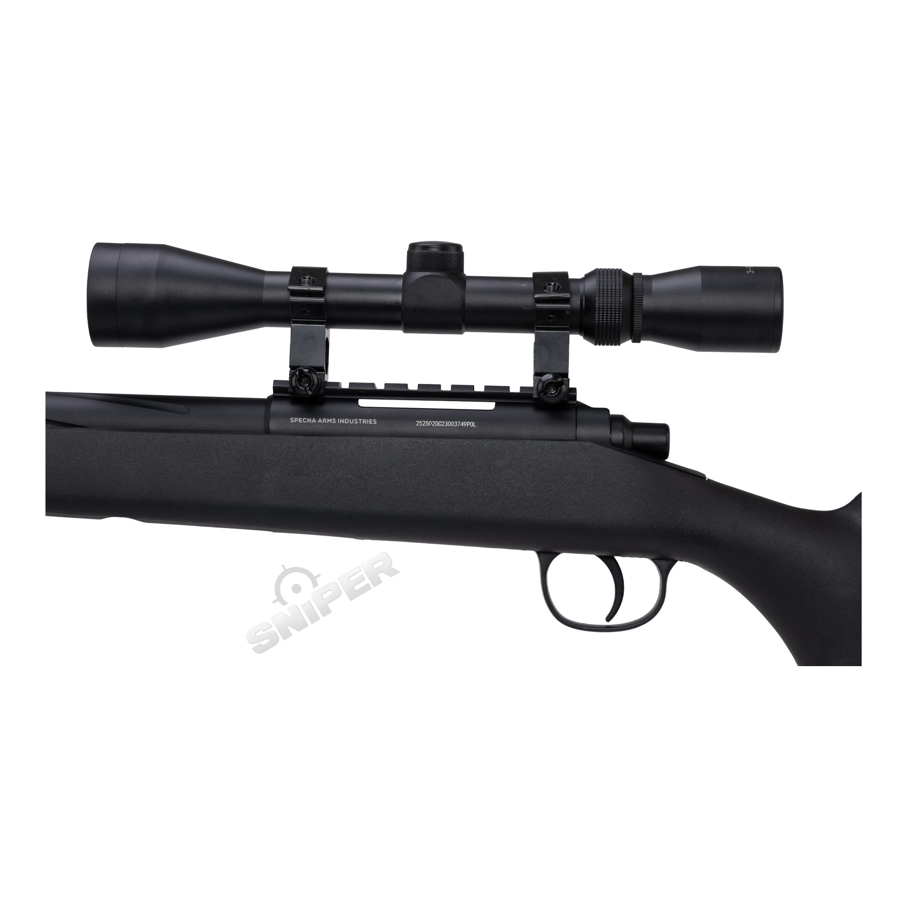 Specna Arms SA-S12 Scharfschützengewehr High-Power w/ Scope & Bipod, Black
