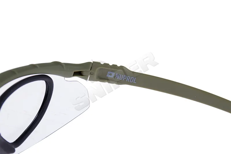 Battle Pro Schutzbrille Set Green, Clear Lens