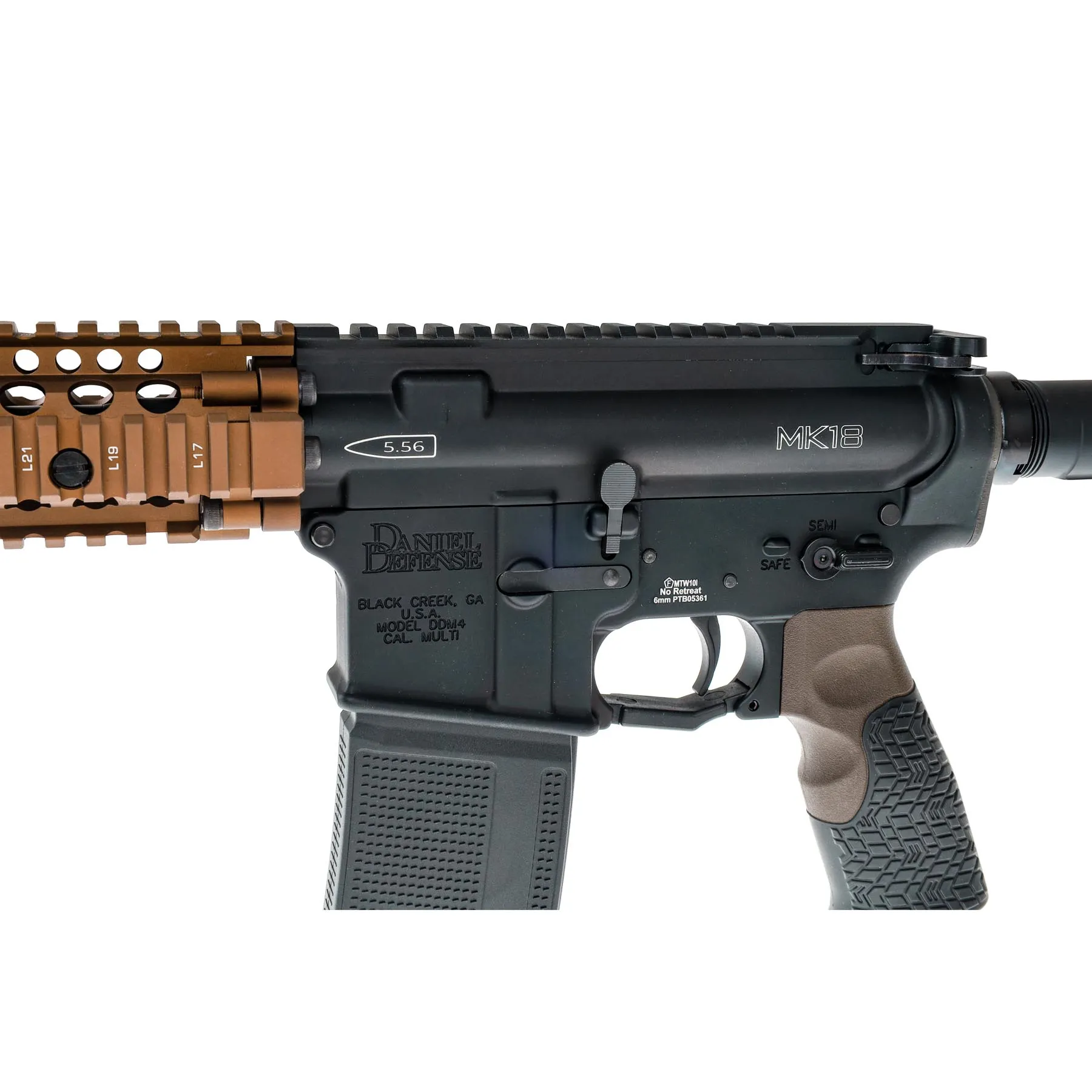 Wolverine MTW Daniel Defense MK18 RIS II Milspec HPA, Dualtone