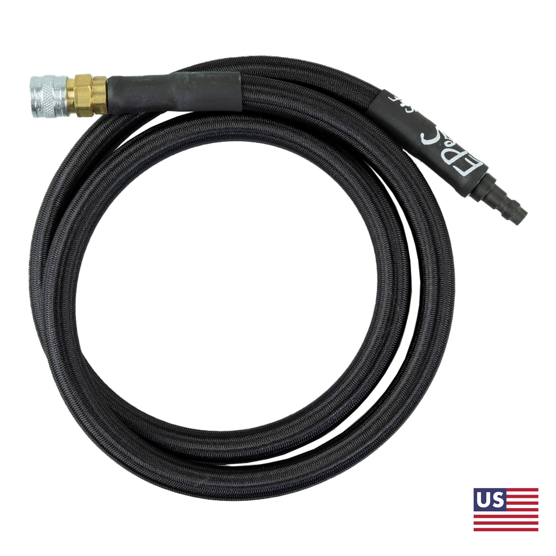 HPA S&F MK. III 100cm Braided Hose Line US, Black